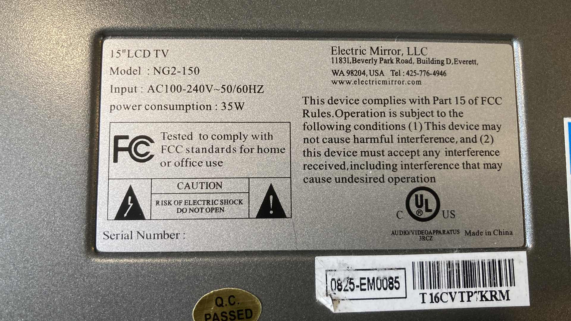 Photo 8 of NEW ELECTRIC MIRROR BUILT-IN 15” LCD TV SCREEN CUSTOM MADE MOSAIC TILE FRAMED MIRROR 47.75” X 2” H38.5”