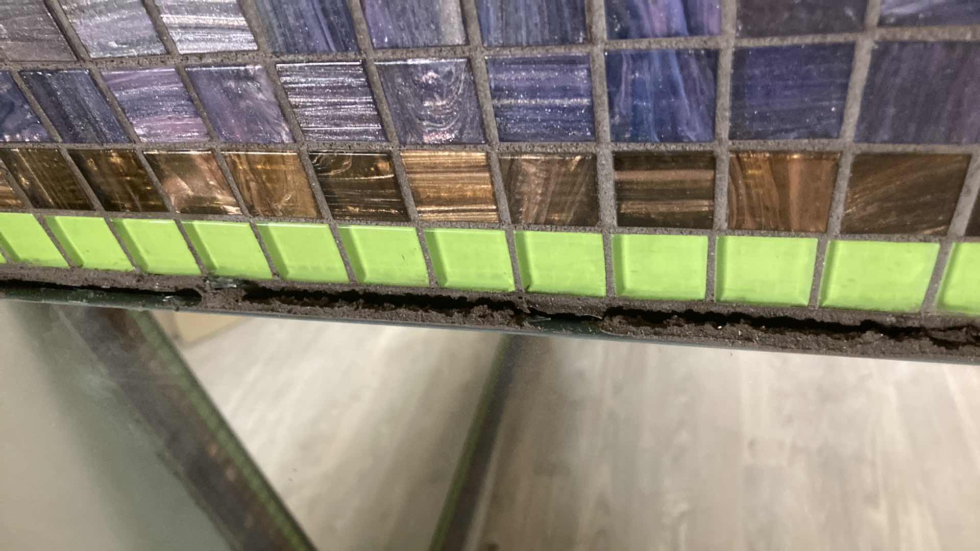 Photo 6 of ELECTRIC MIRROR CUSTOM MADE MOSAIC TILE FRAMED MIRROR W 14.5” TV SLOT (TV REMOVED) 47.75” X 2” H38.5”