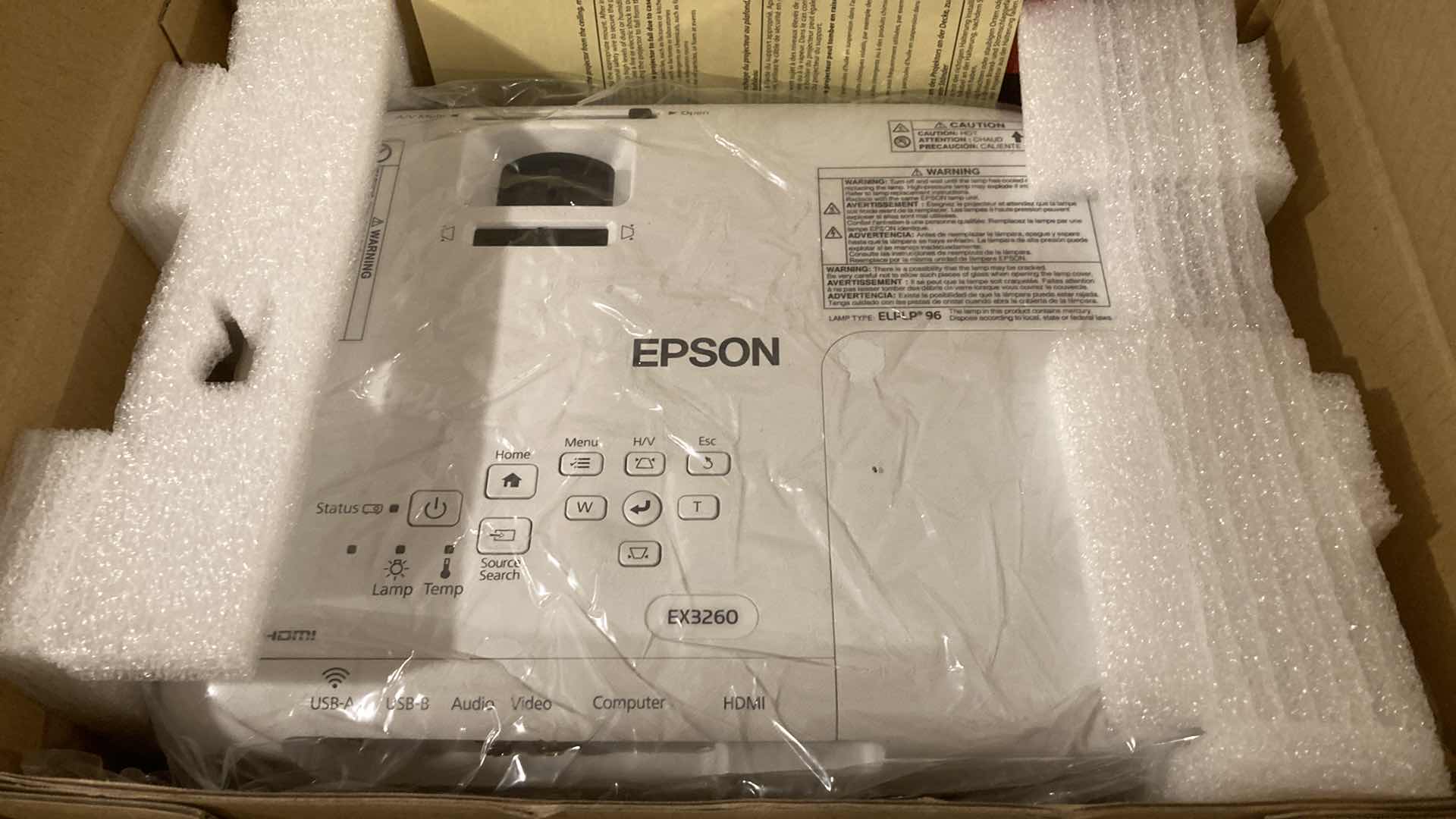 Photo 1 of EPSON MULTIMEDIA PROJECTOR MODEL EX3260