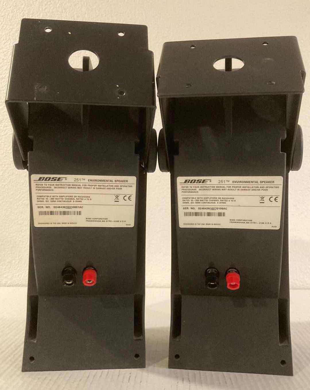 Photo 1 of BOSE ENVIRONMENTAL WALL MOUNT SPEAKERS MODEL 251 SET OF 2