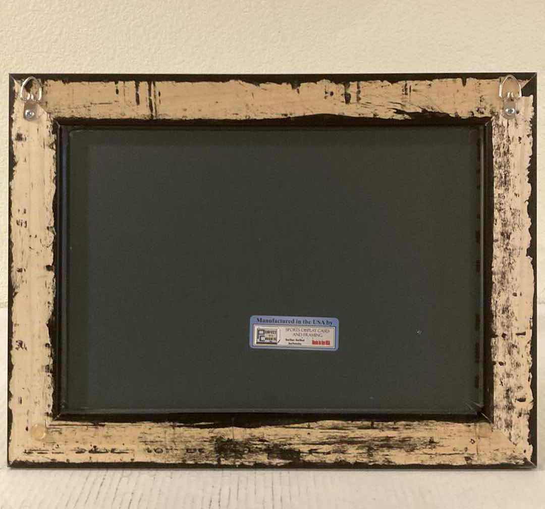 Photo 1 of NEW PERFECT CASES MEMORABILIA 360 DISPLAY MIRRORED BOTTOM WOOD TRIM GLASS CASE 16” X 12” H10”