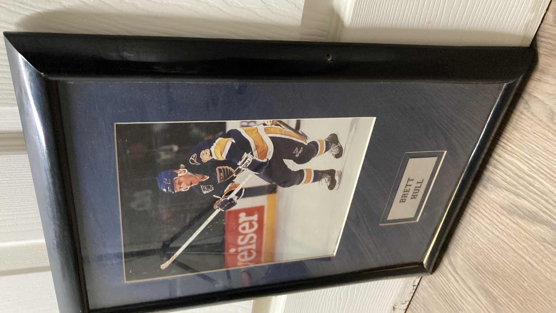 Photo 3 of BRETT HULL ST. LOUIS BLUES #16 NHL HOCKEY FRAMED PHOTOGRAPH 13” X 19”