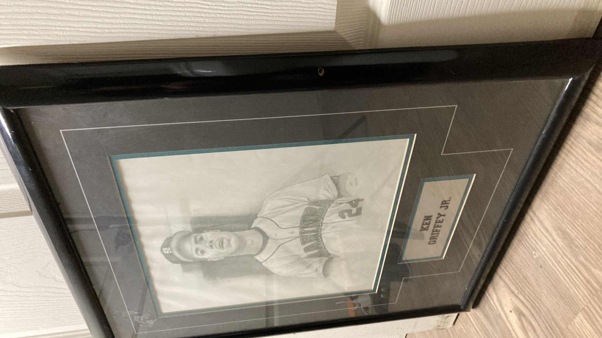 Photo 1 of KEN GRIFFEY JR MARINERS #24 MLB BASEBALL FRAMED SKETCH ARTWORK 15” X 21”