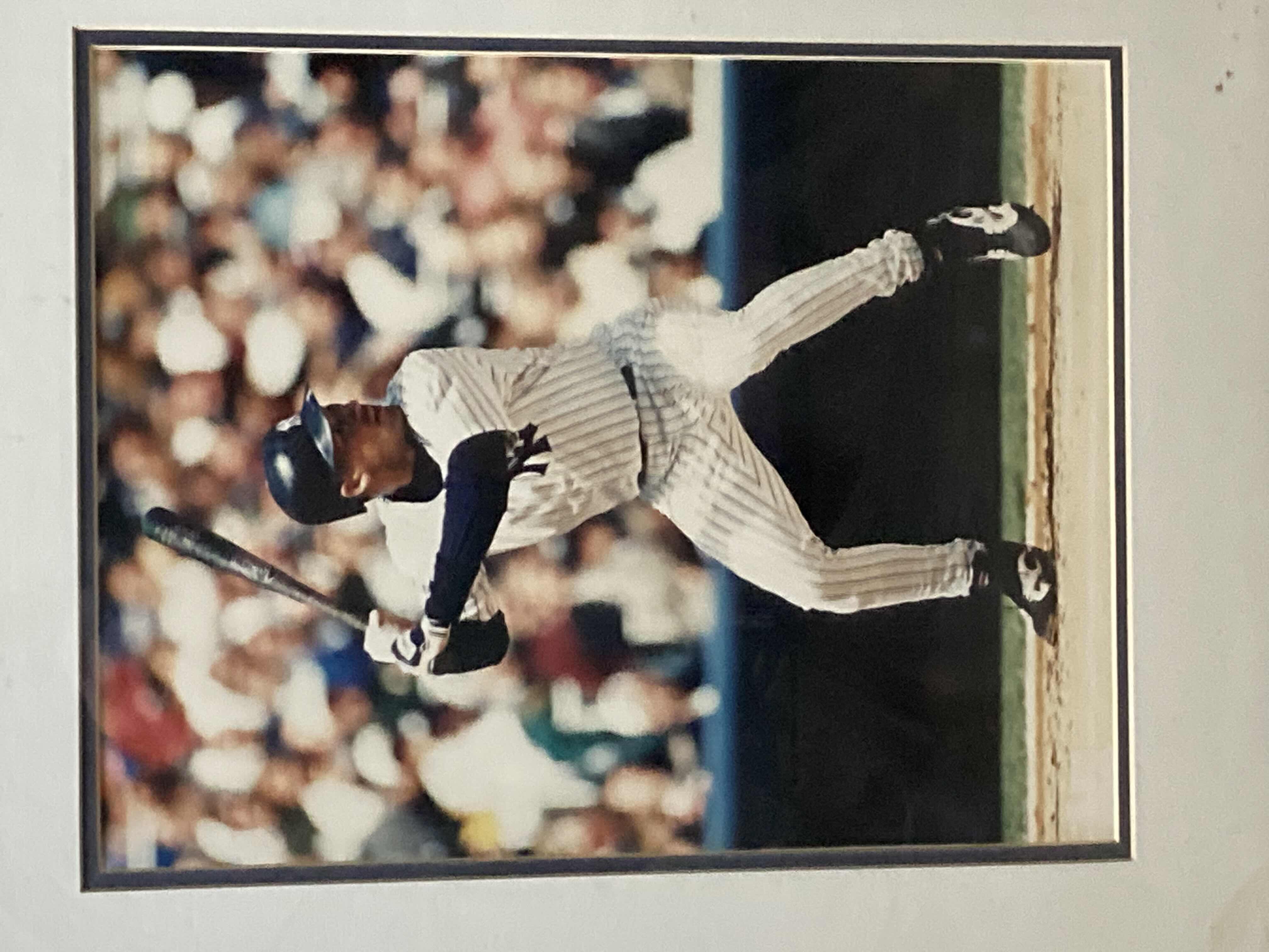 View 2 of DEREK JETER YANKEES MLB BASEBALL FRAMED PHOTOGRAPH 19.25” X 22.75”