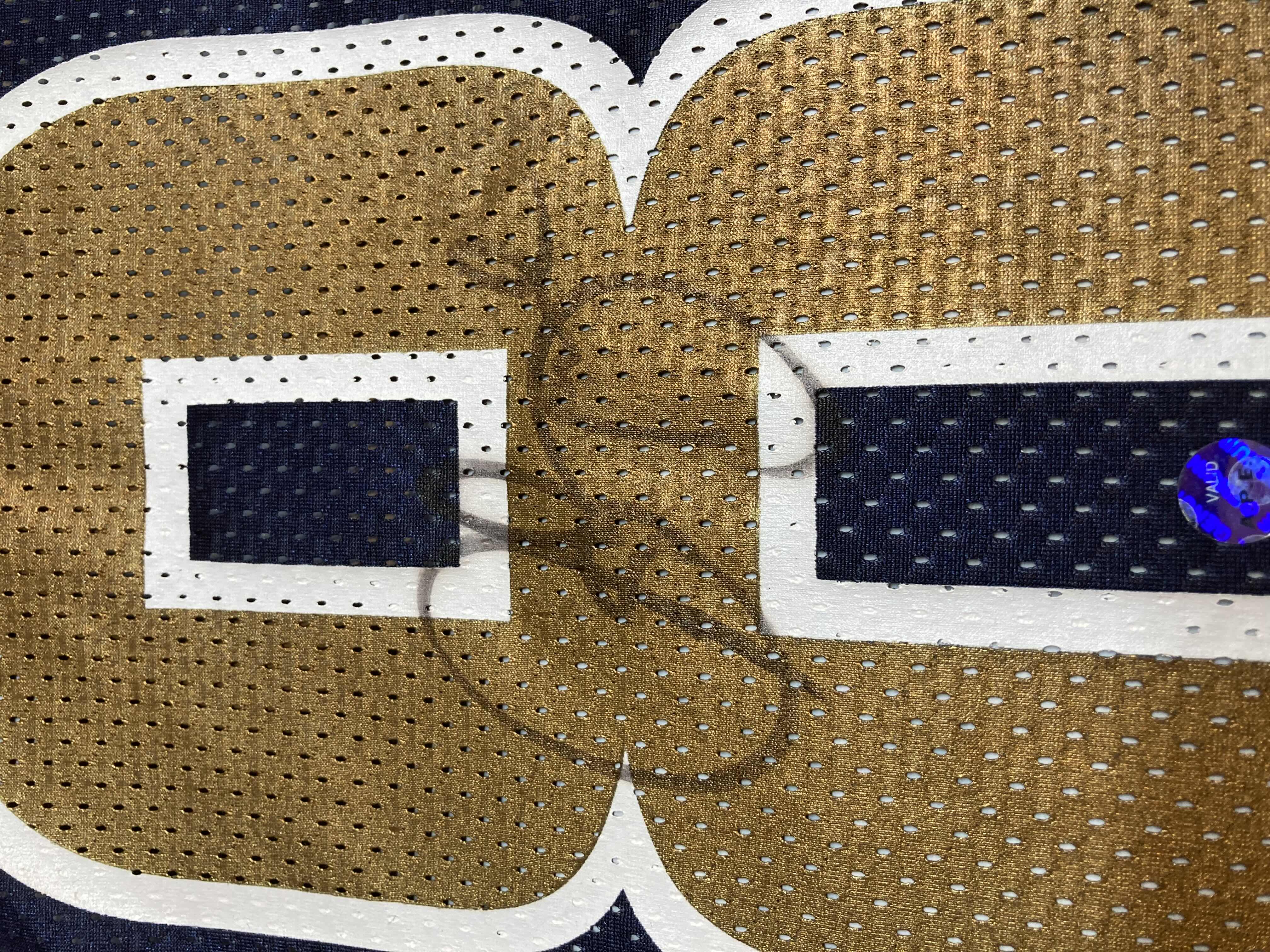 Photo 1 of ISAAC BRUCE ST. LOUIS RAMS #80 DISPLAY JERSEY AUTOGRAPHED BY ISAAC BRUCE NO COA 35.5” X 27.5”