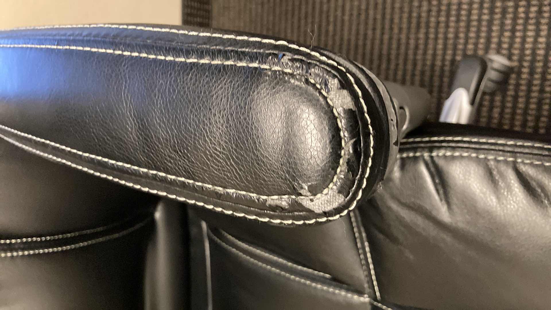 Photo 11 of BRAIRD ERGONOMIC BONDED LEATHER SWIVEL ROLLING OFFICE CHAIR 27.8” X 31.1” H43.9-50”