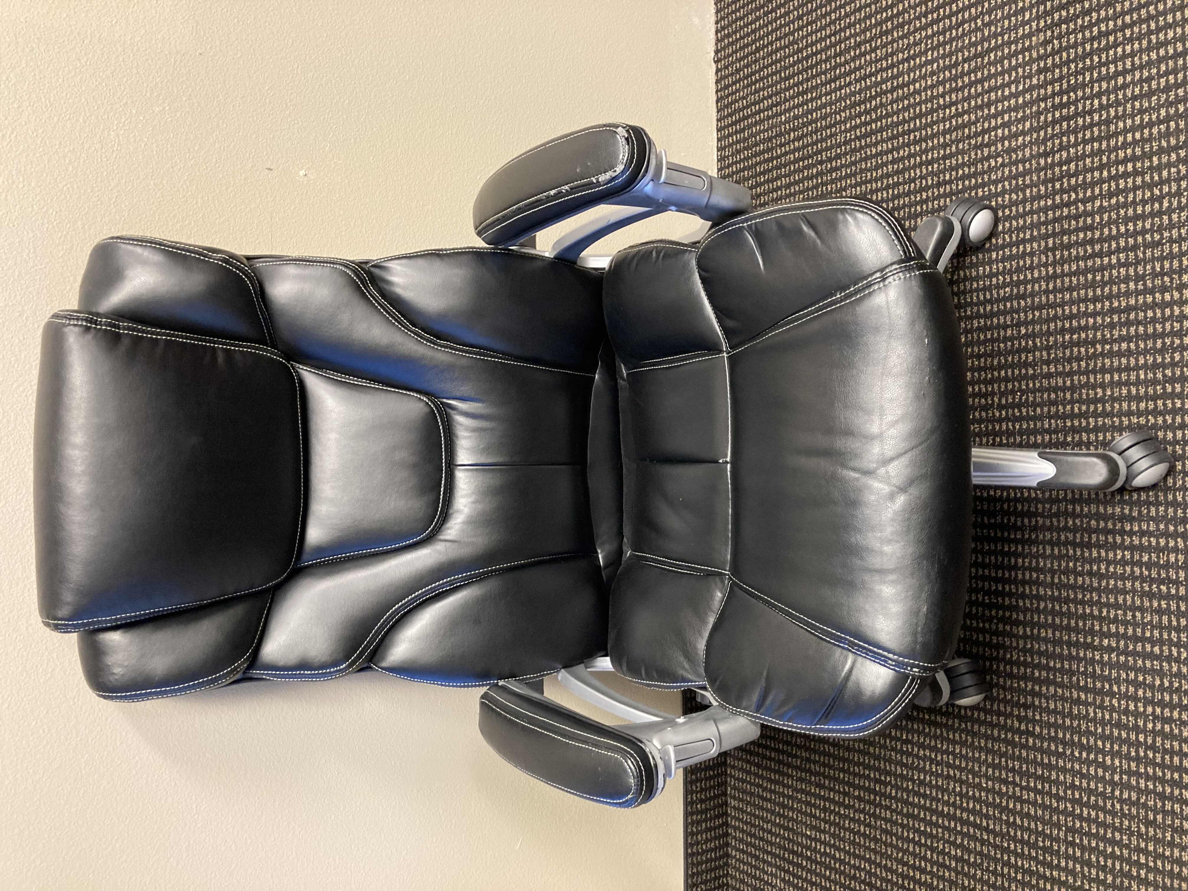 Photo 1 of BRAIRD ERGONOMIC BONDED LEATHER SWIVEL ROLLING OFFICE CHAIR 27.8” X 31.1” H43.9-50”