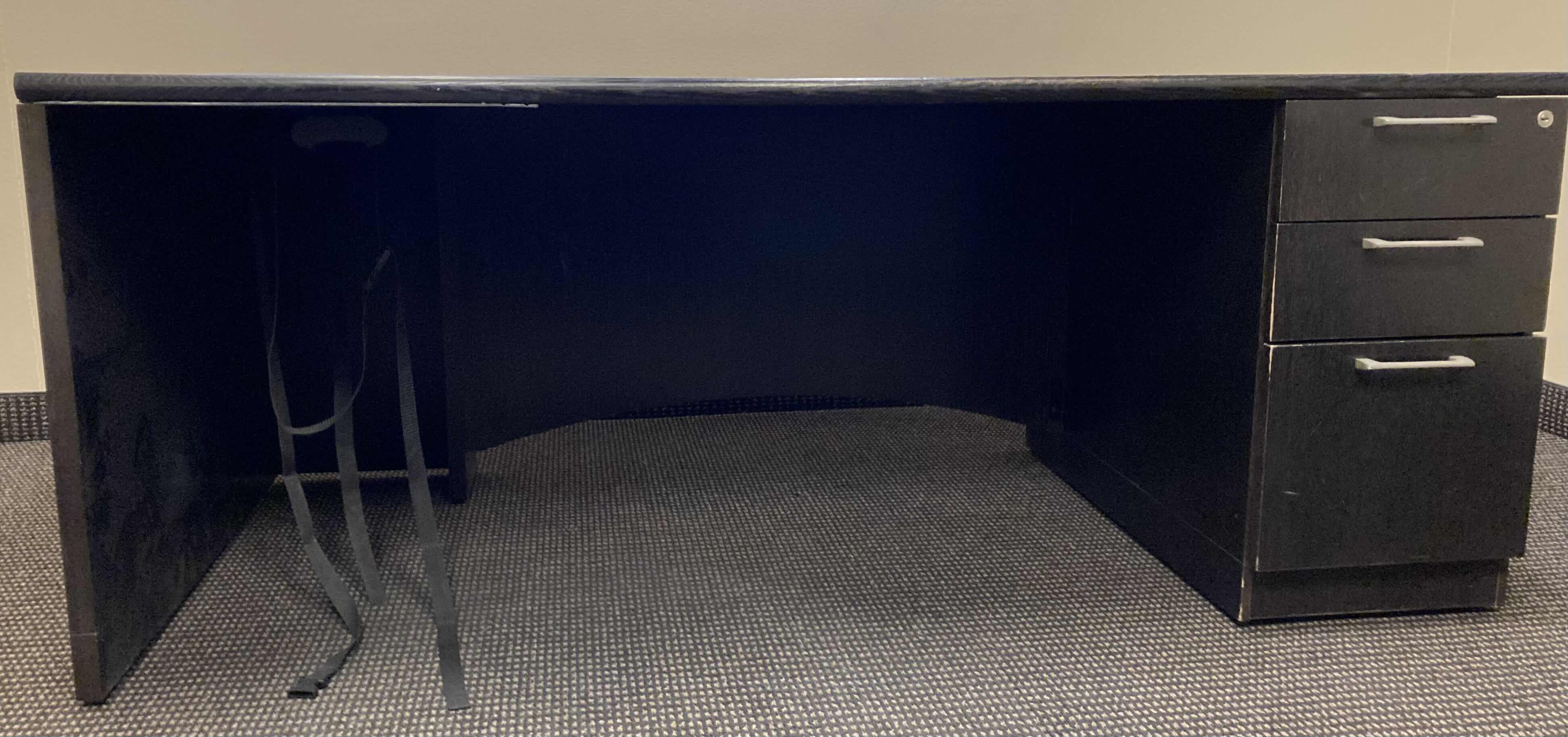 Photo 1 of STEELCASE BLACK FINISH OFFICE DESK 72” X 42” H29”