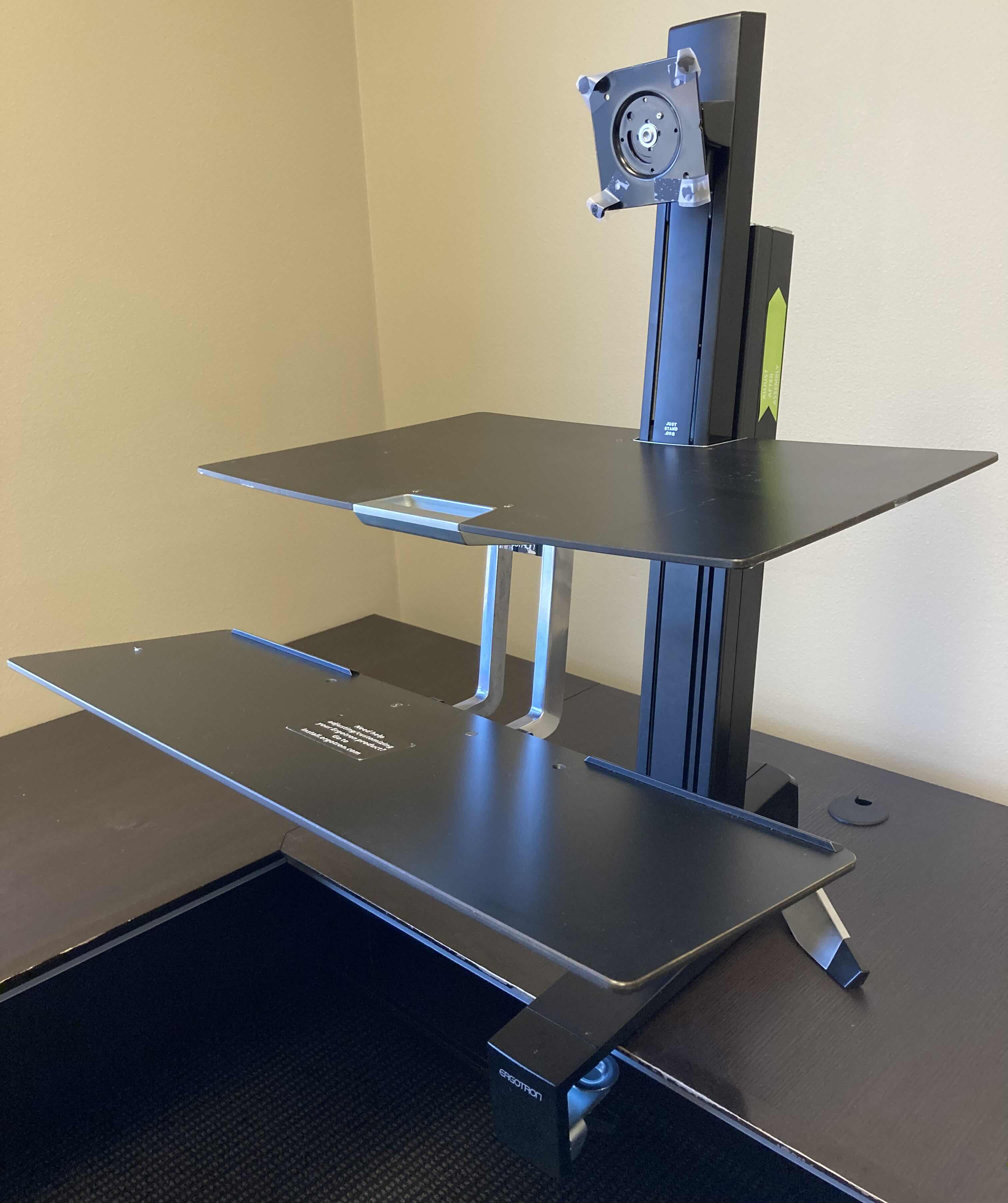 Photo 3 of ERGOTRON WORKFIT COMPUTER SINGLE MONITOR DESK MOUNTED STAND 29” X 27” H36”