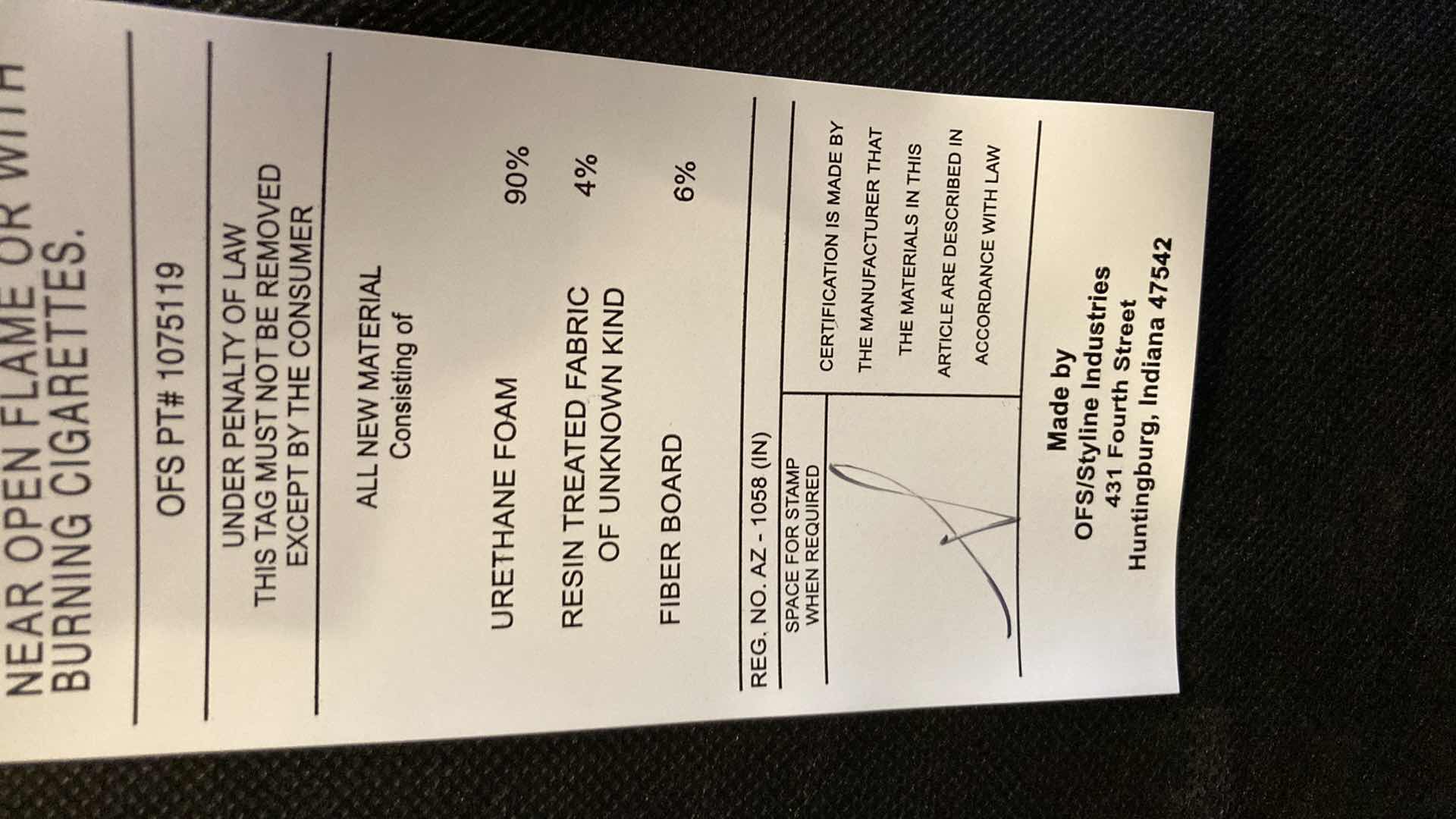 Photo 1 of OFS STYLINE BLUE LOUNGE CHAIR 37” X 30” H32”