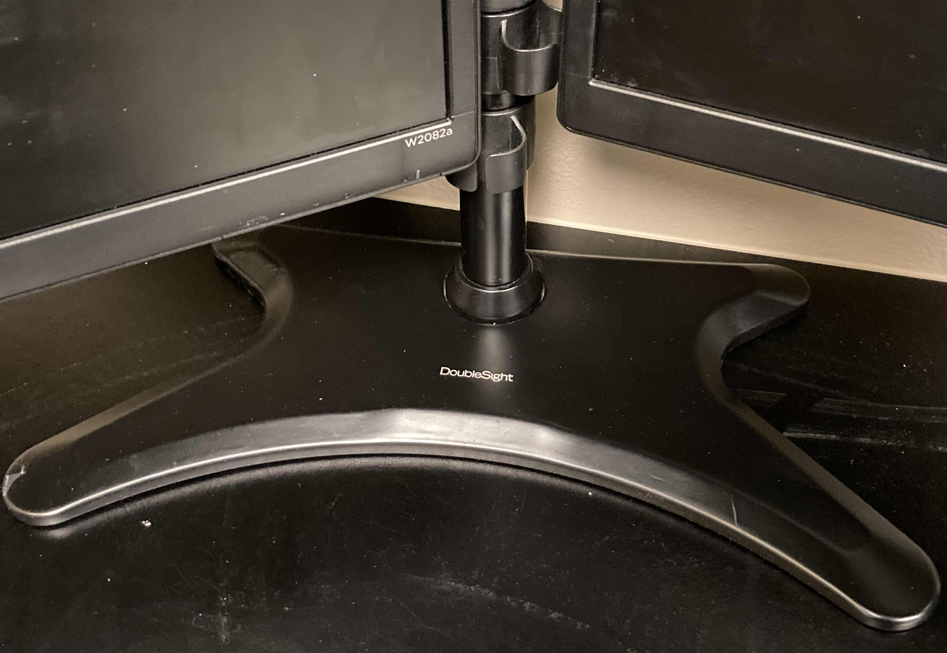 Photo 1 of HP MONITORS W2082a (2) W DOUBLE SIGHT DUAL MONITOR ADJUSTABLE STAND