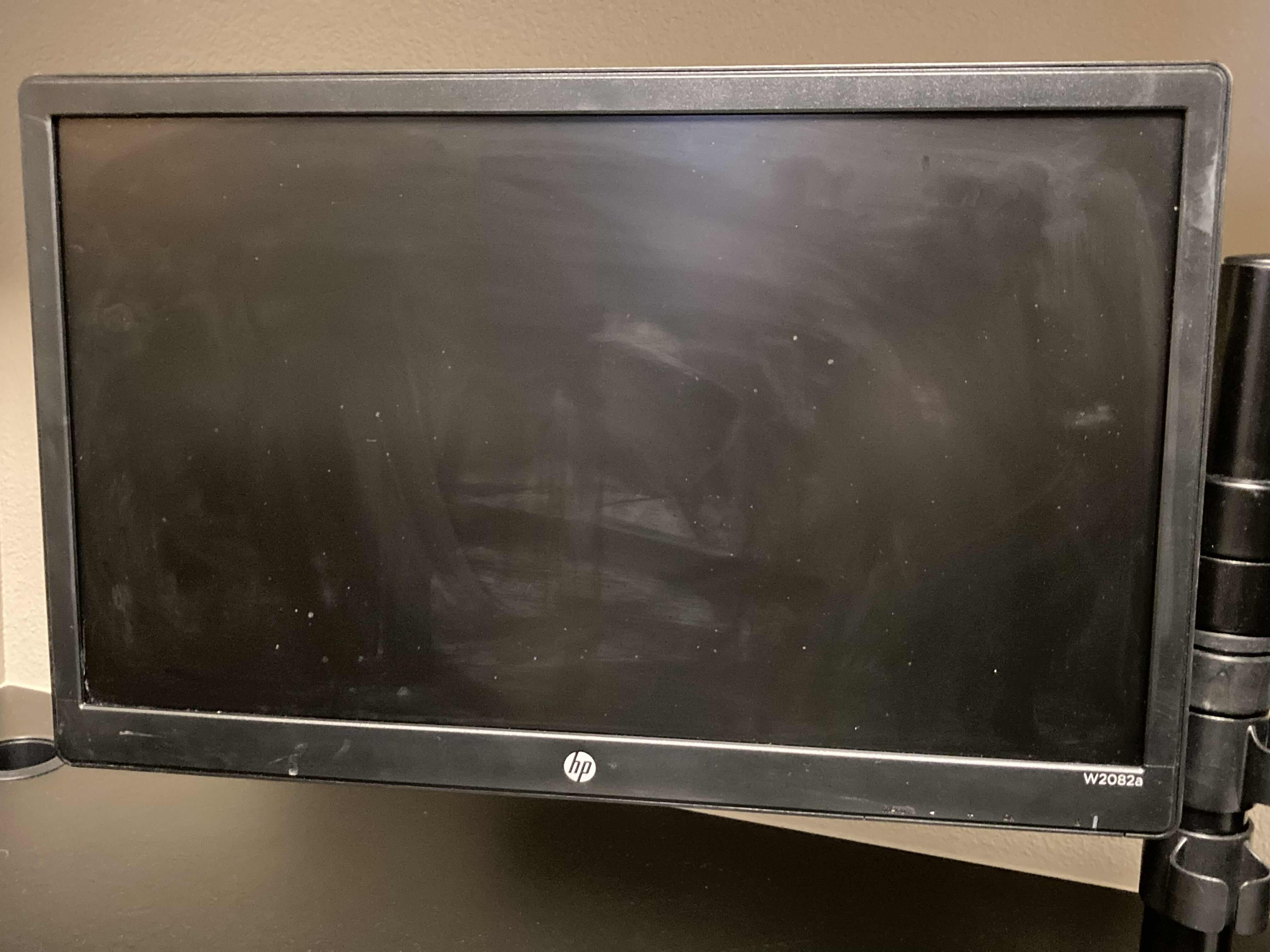 Photo 1 of HP MONITORS W2082a (2) W DOUBLE SIGHT DUAL MONITOR ADJUSTABLE STAND