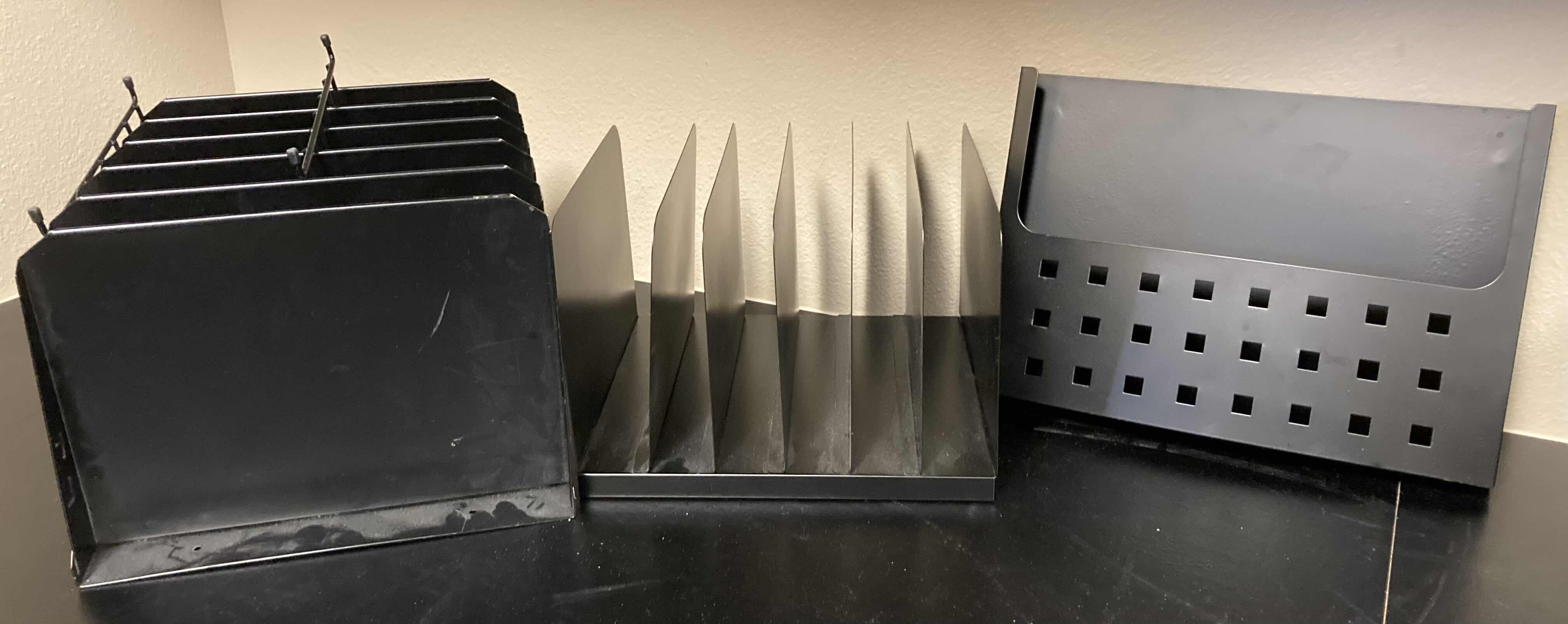 Photo 1 of BLACK METAL FILE HOLDERS (3)