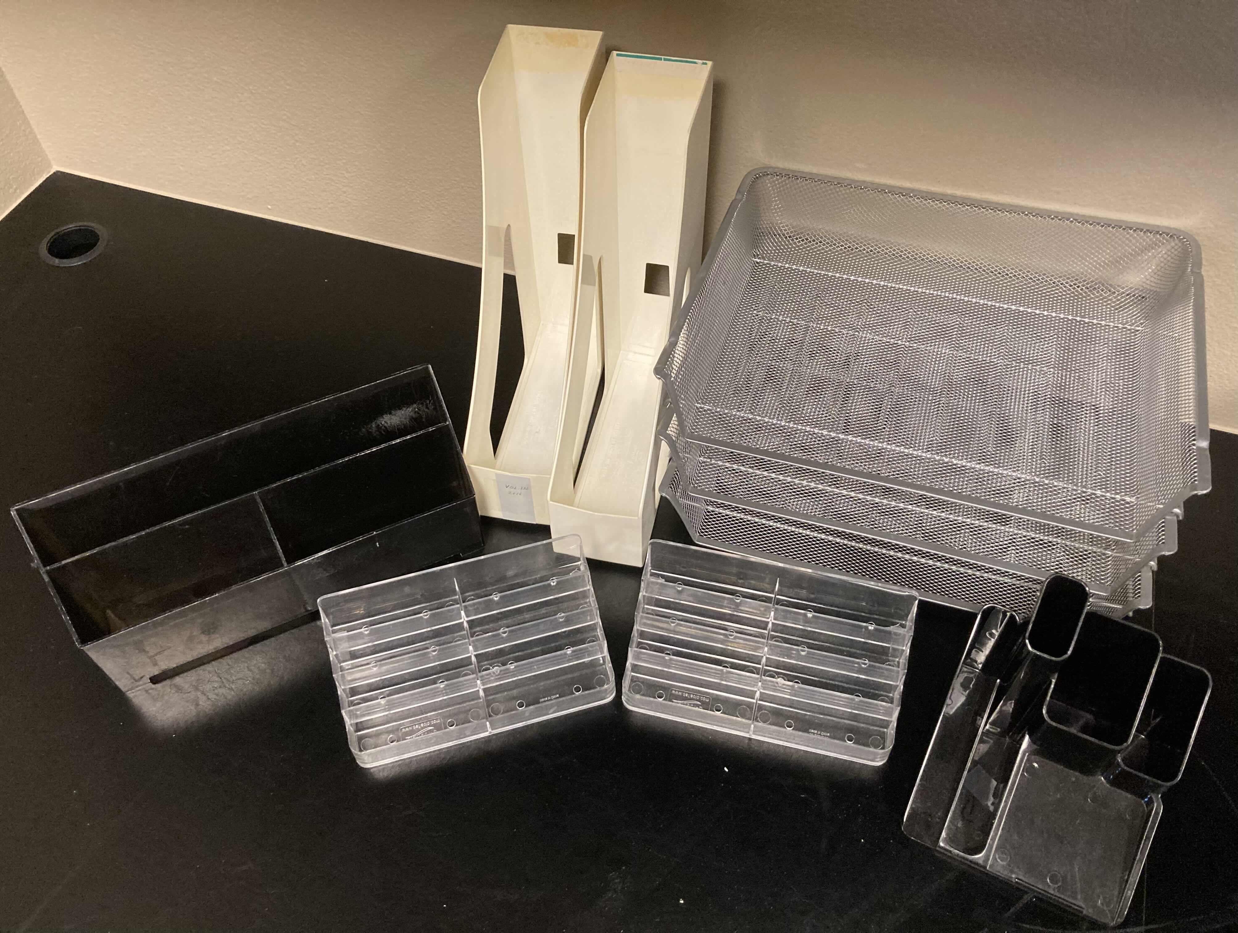 Photo 1 of FILE HOLDERS (3) & STATIONARY ORGANIZERS (4)