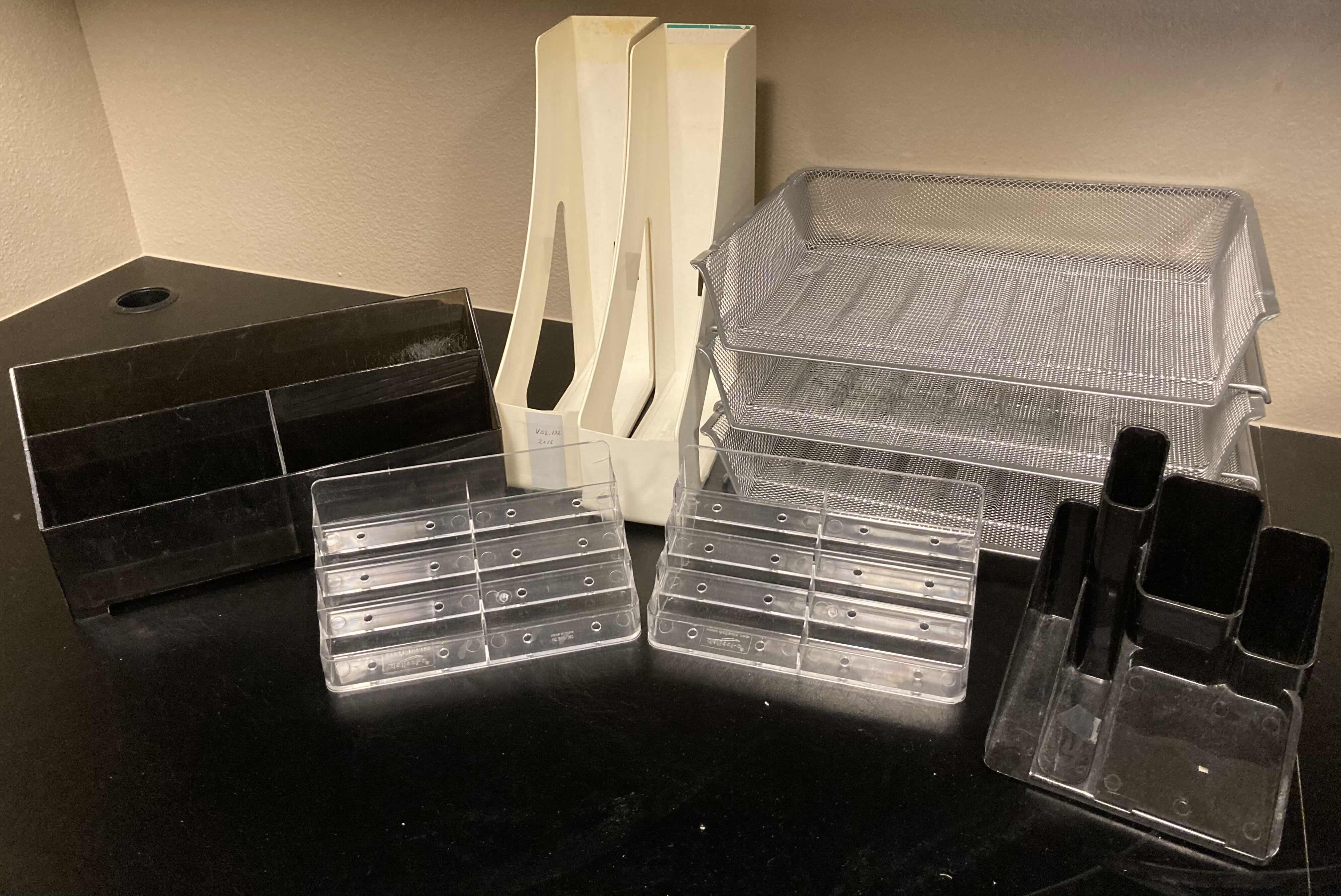 Photo 1 of FILE HOLDERS (3) & STATIONARY ORGANIZERS (4)