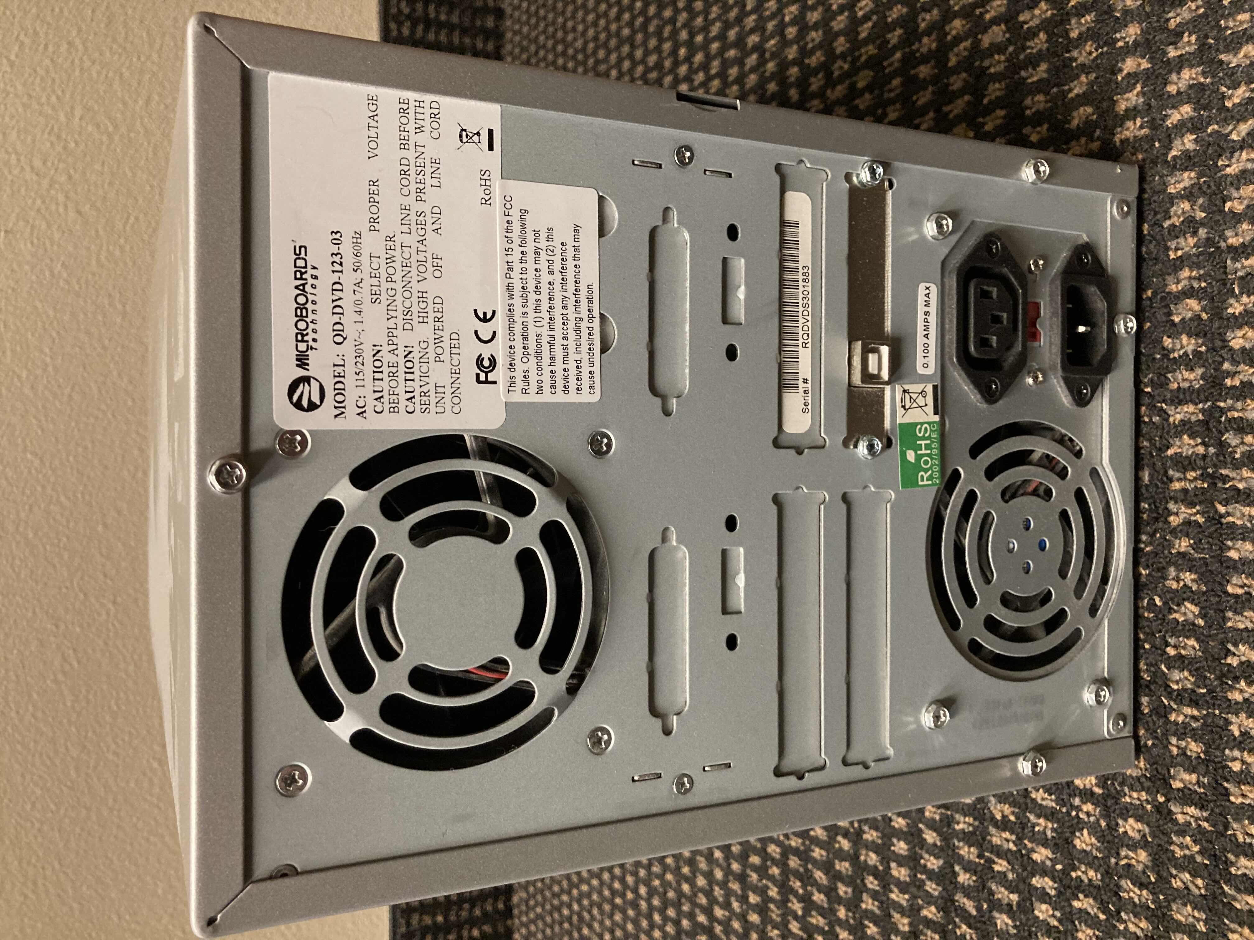 Photo 1 of MICRO BOARDS CD/DVD DUPLICATOR 
MODEL QD DVD 123 03