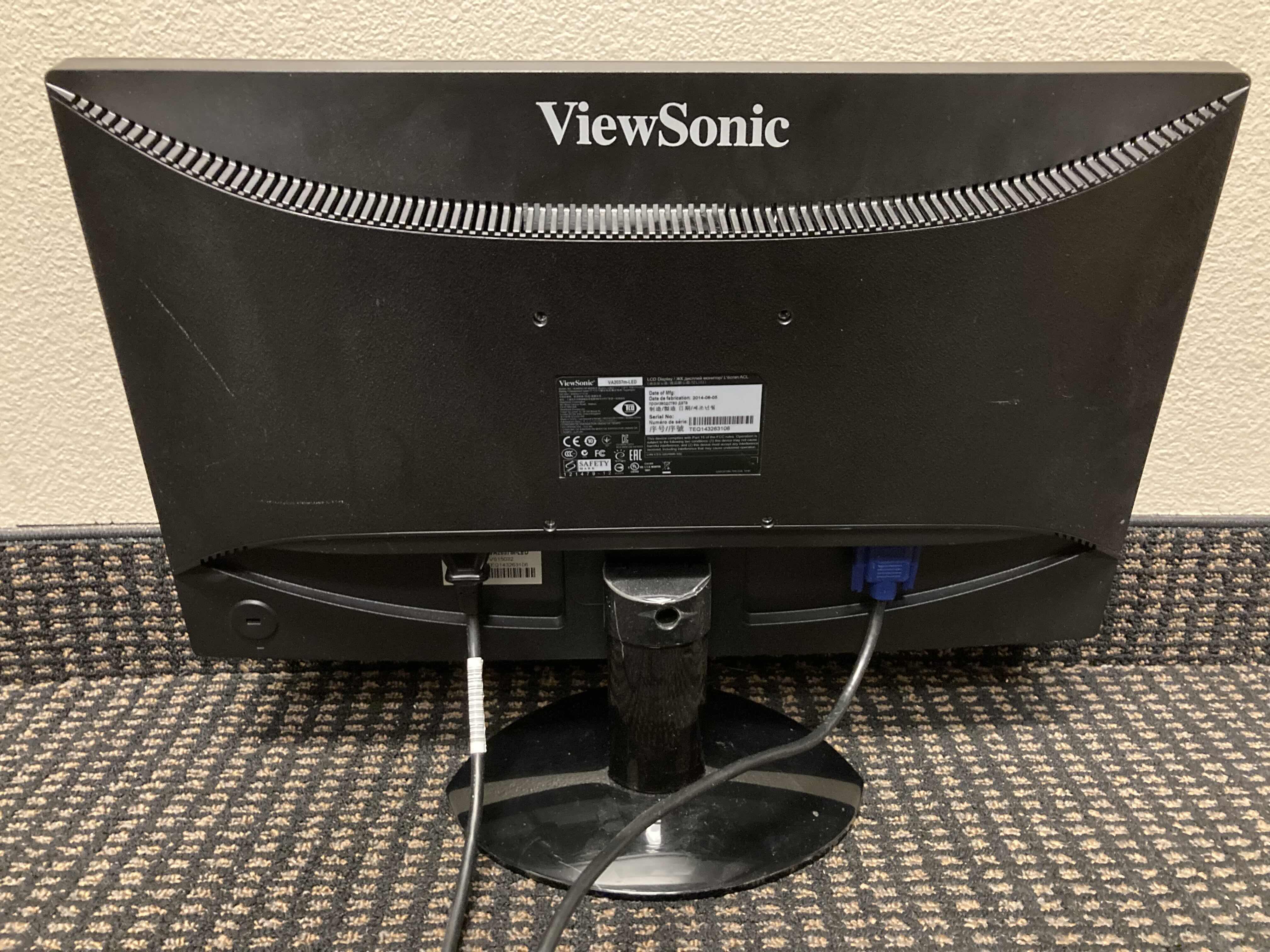 Photo 1 of VIEW SONIC LCD MONITOR MODEL VA2037m-LED