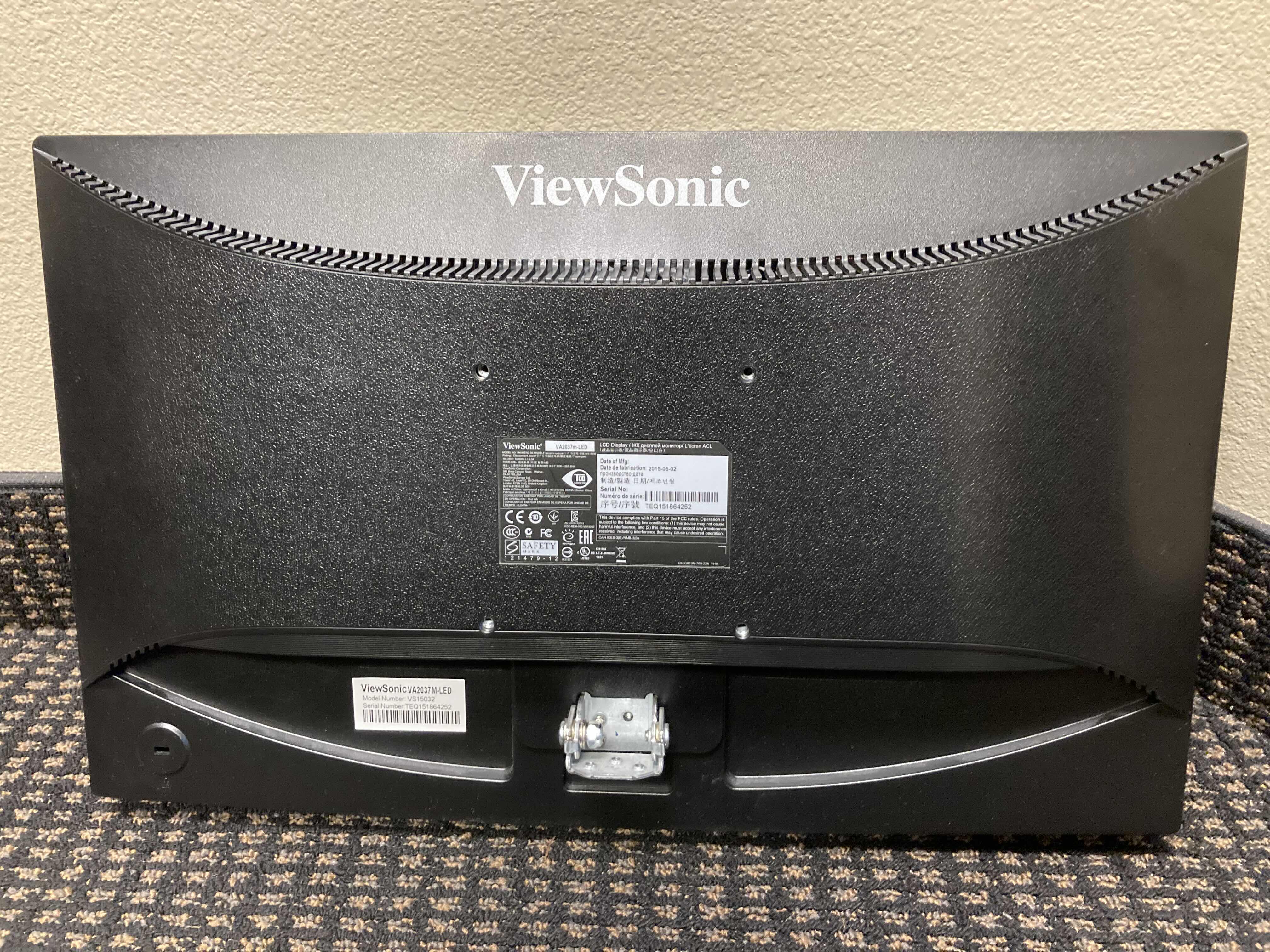 Photo 1 of VIEW SONIC LCD MONITOR MODEL VA2037m-LED