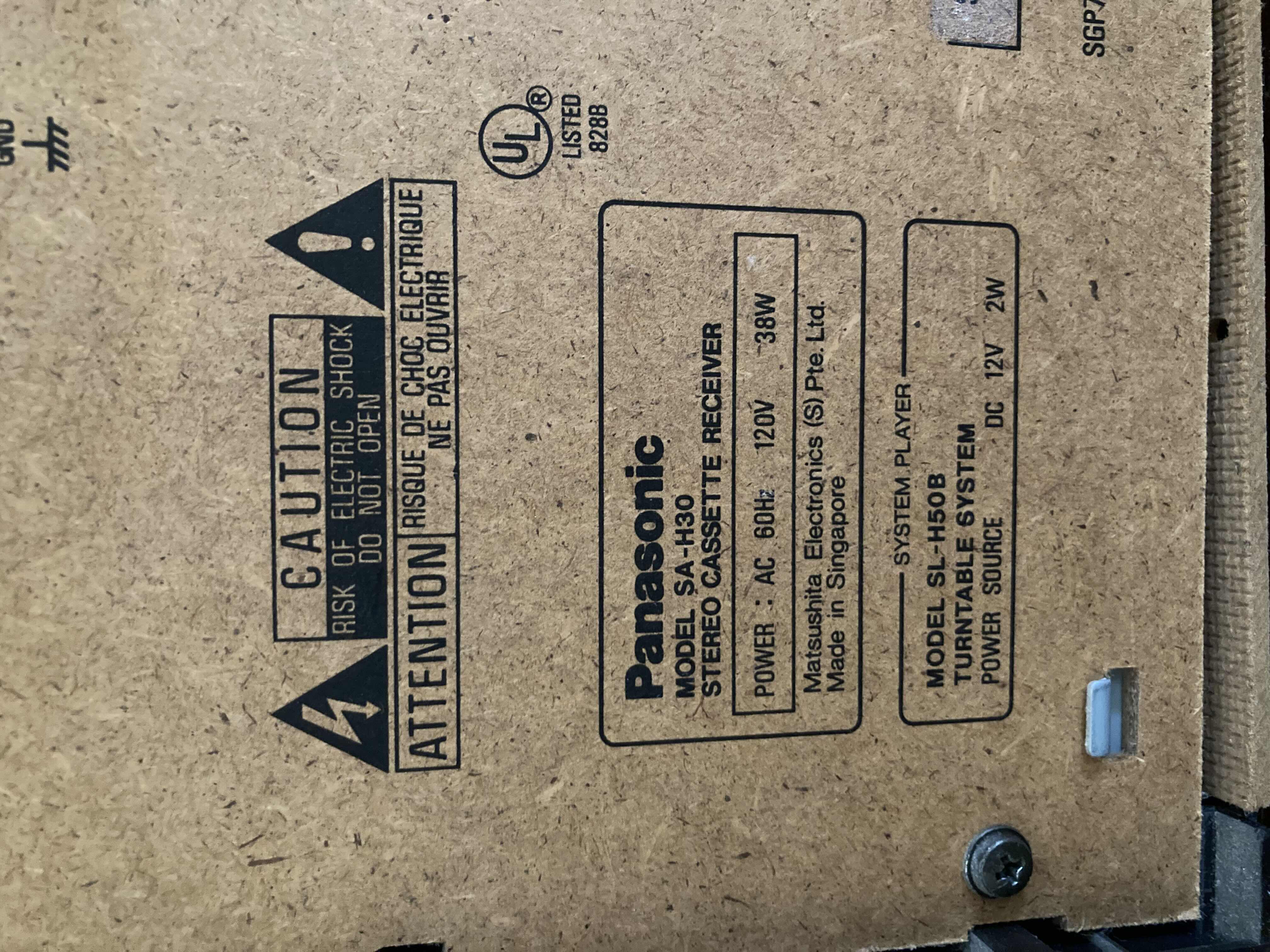 Photo 7 of PANASONIC DC SERVO TURNTABLE, STERO TURNER, CONTROL AMPLIFIER, DOUBLE CASSETTE DECK STERO SYSTEM W A3 SPEAKERS (2) & INFINITY CENTER CHANNEL