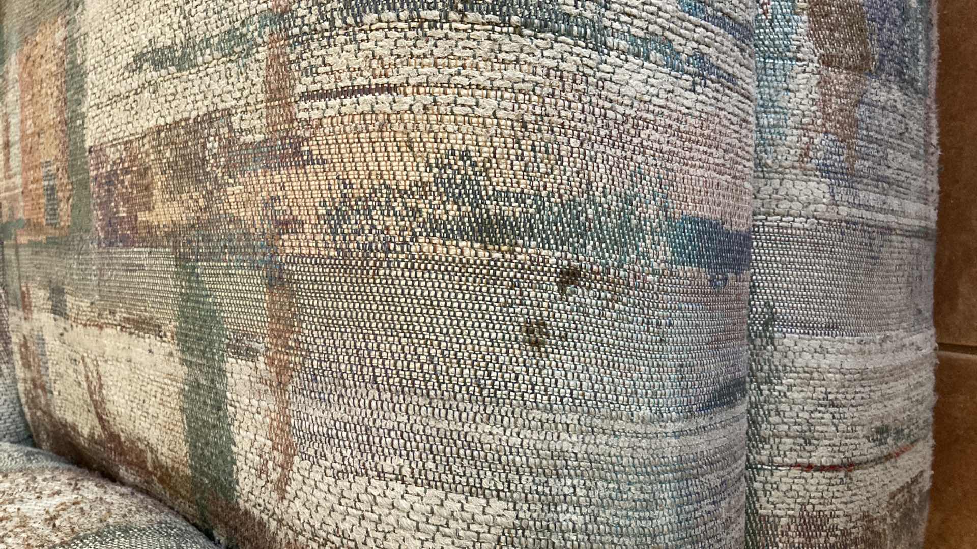 Photo 1 of SOUTHWESTERN STYLE RECLINING SOFA W THROW PILLOWS 84” X 40” H37”