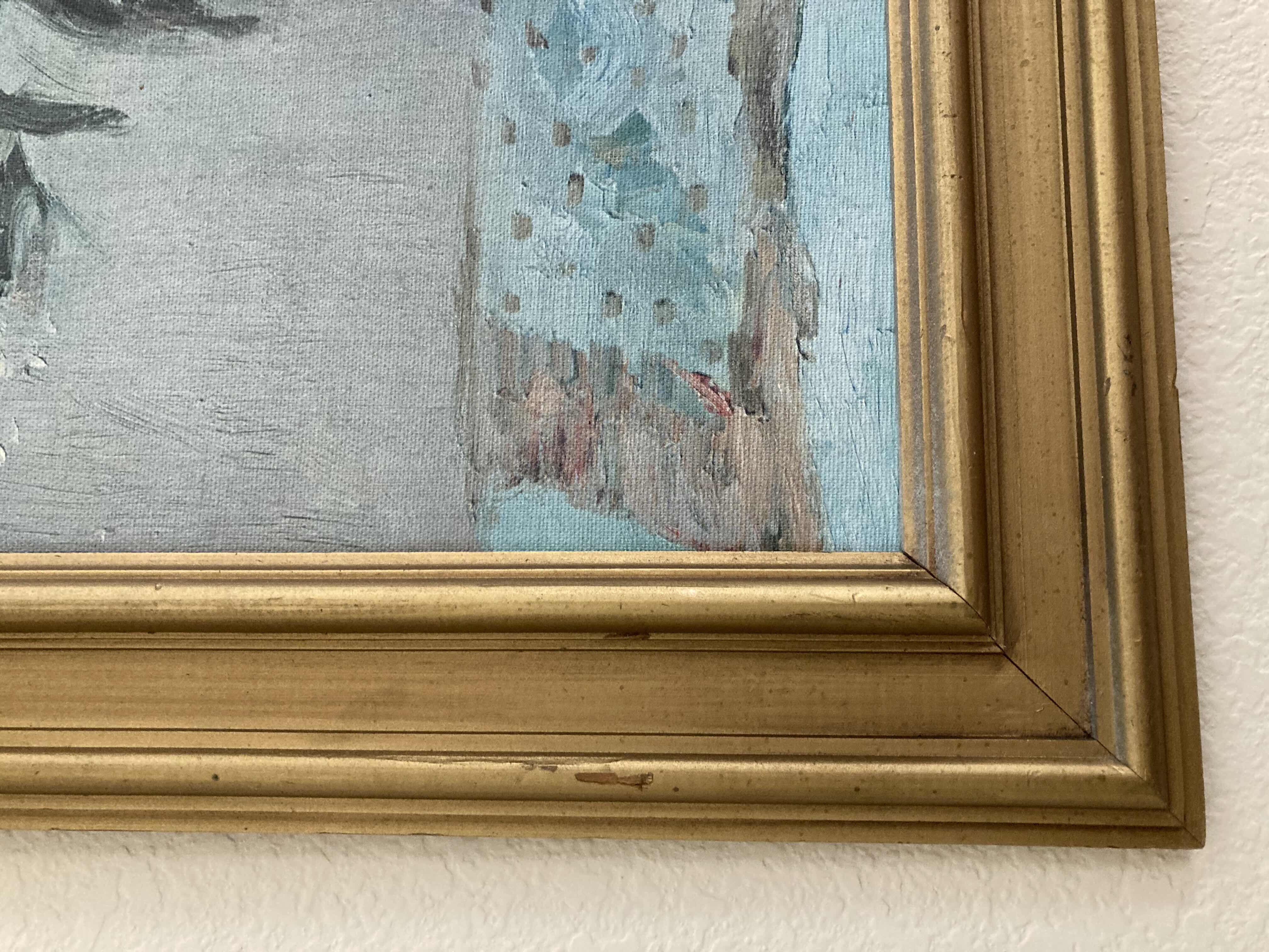 Photo 1 of FLOWERS FRAMED OIL PAINTING ARTWORK SIGNED BY ARTIST 23” X 29”