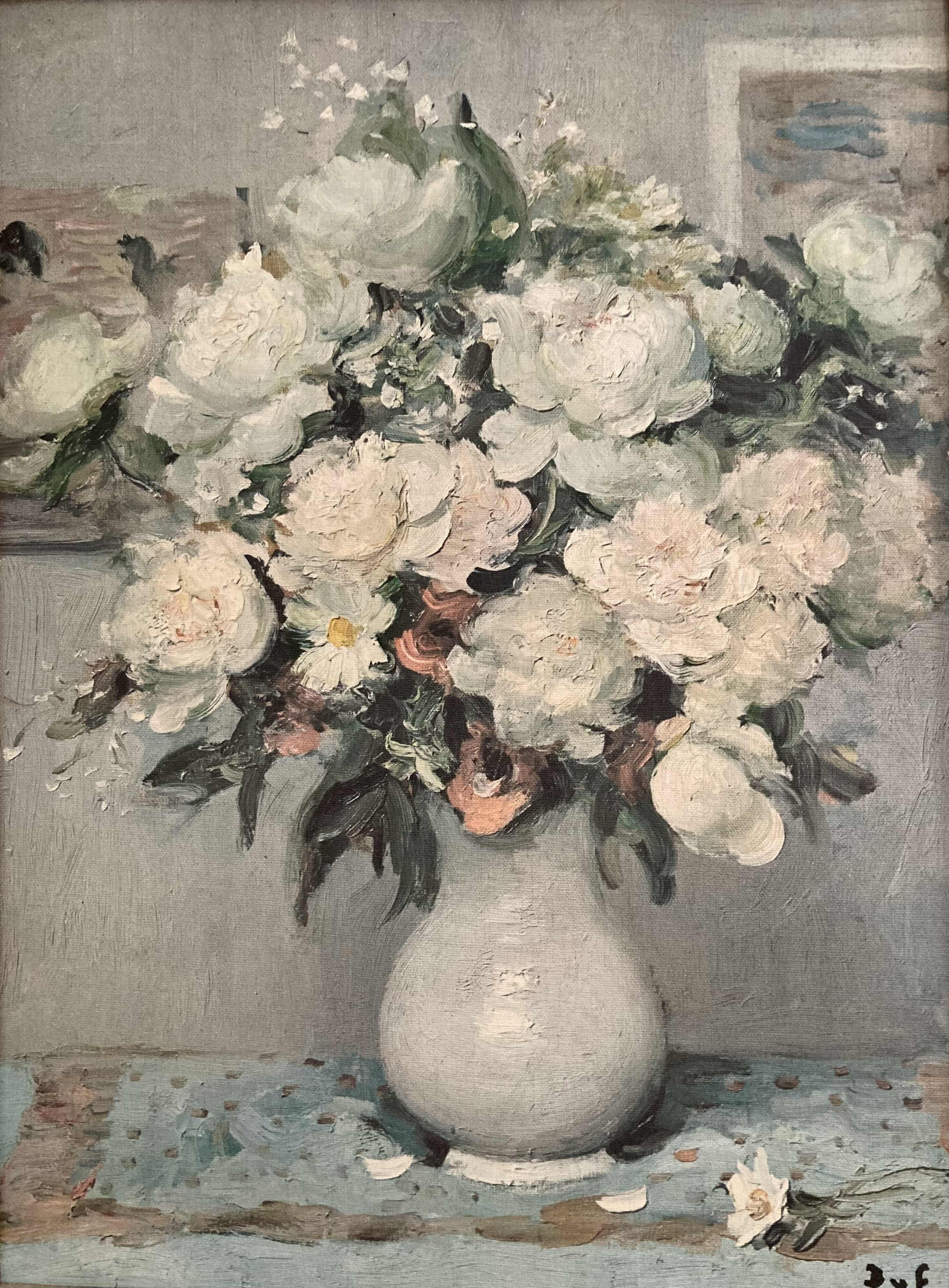 Photo 1 of FLOWERS FRAMED OIL PAINTING ARTWORK SIGNED BY ARTIST 23” X 29”