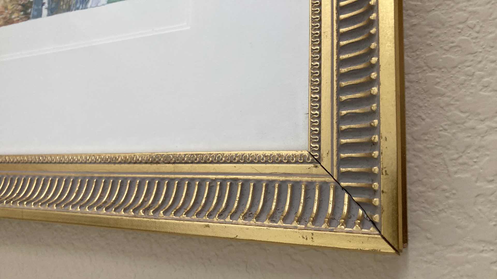 Photo 1 of LE BASSIN SERIGRAPH FRAMED ARTWORK SIGNED BY ANDRE BARDET 228/350 18.5” X 17”