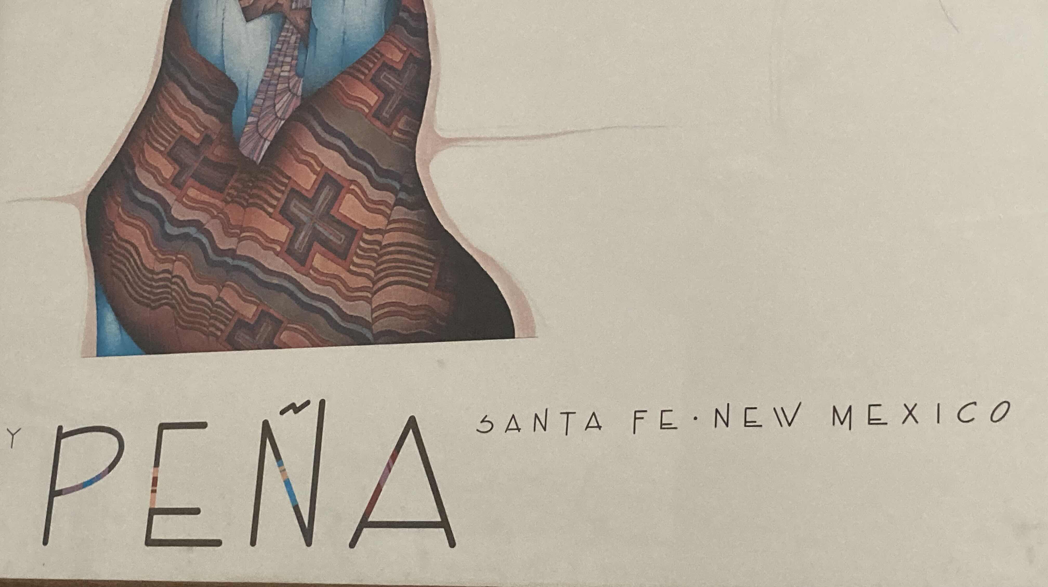 Photo 1 of EL TALLER GALLERY SANTA FE NEW MEXICO BY PENA FRAMED REPRINT ARTWORK 31” X 25”