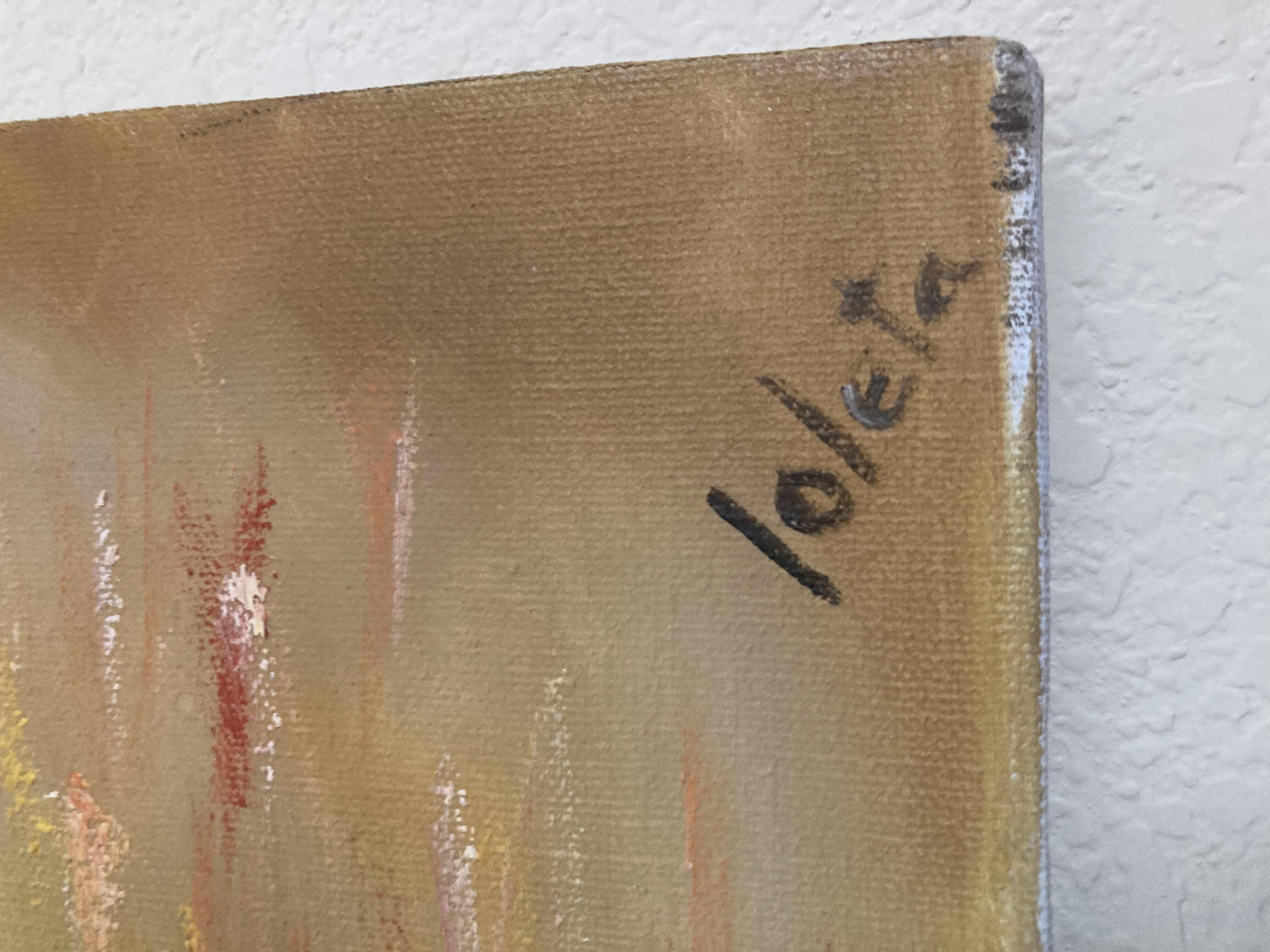 Photo 1 of SAIL BOAT AT SUNRISE OIL PAINTING CANVAS ARTWORK SIGNED BY LOLETA 16” X 20”