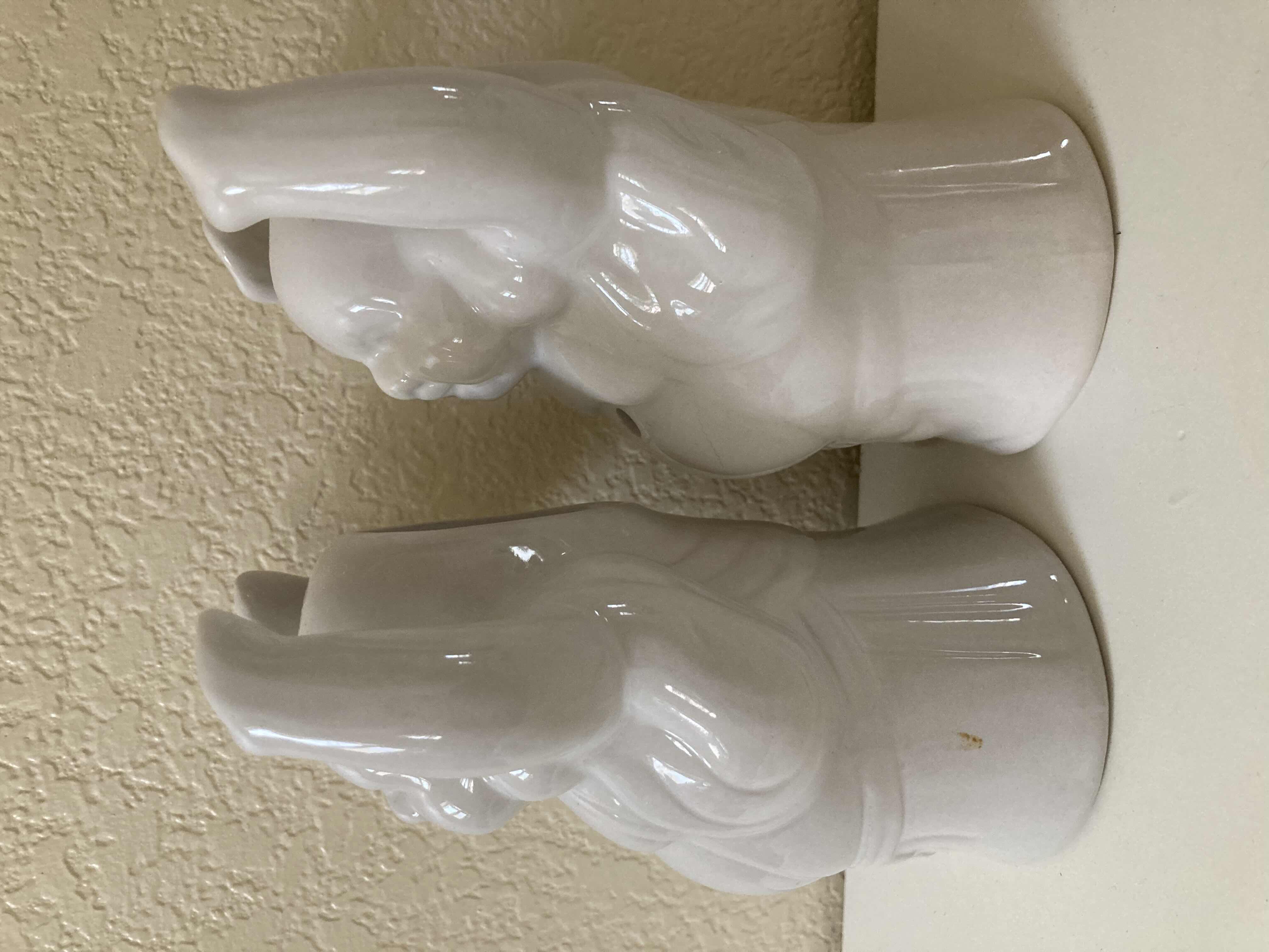 Photo 1 of BUDDA CERAMIC TEA LIGHT CANDLE HOLDERS (2) 5” X 3” H7”
