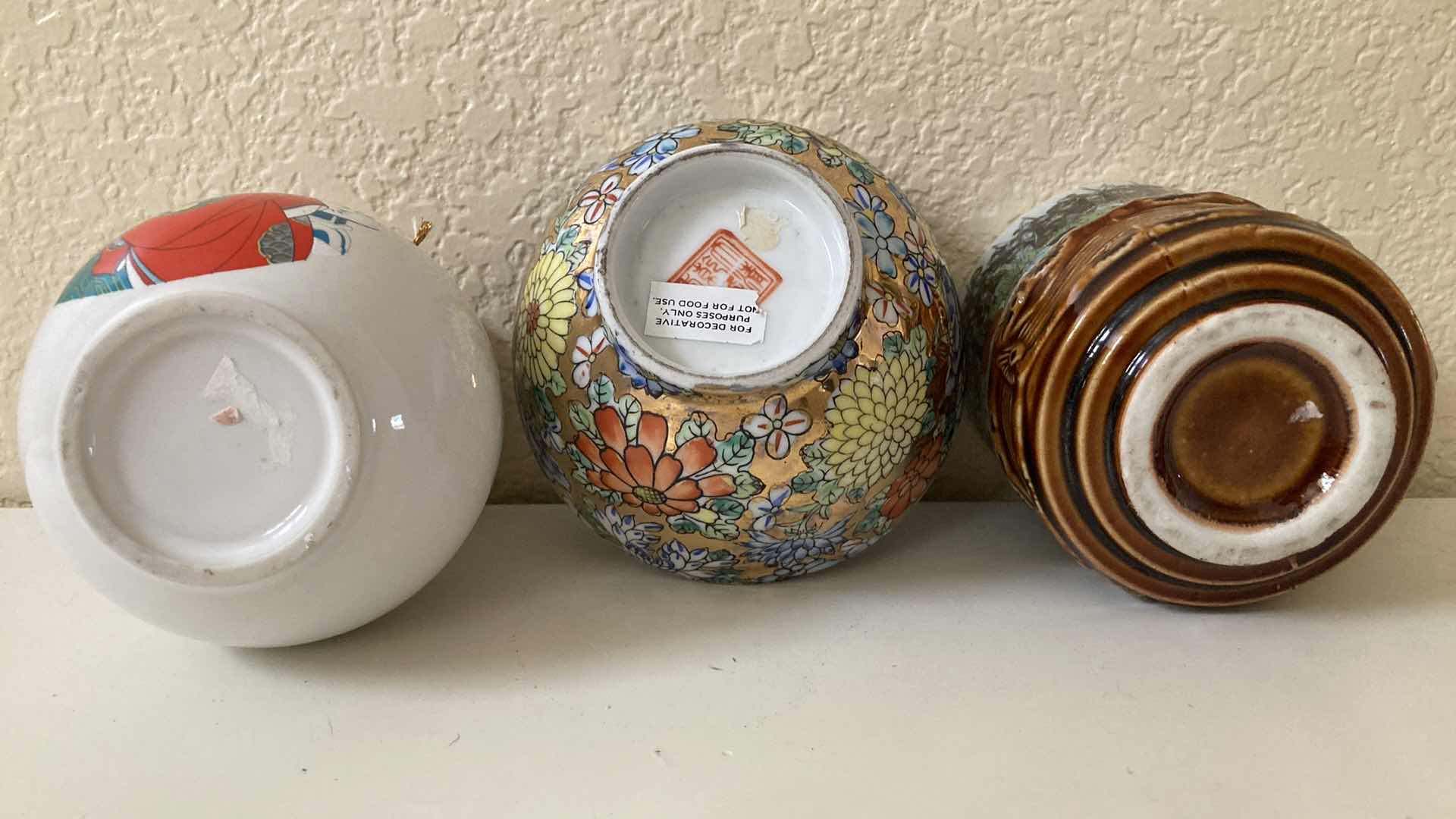 Photo 1 of ASIAN DECORATIVE JARS (3)