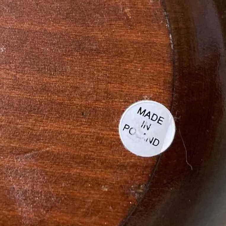 Photo 6 of HAND CARVED WOOD DECORATIVE JAR FROM POLAND 5.5” X 3.5”