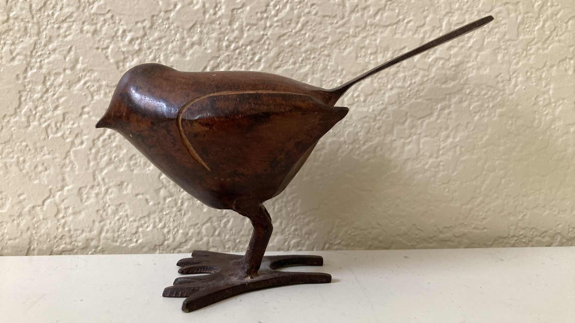 Photo 1 of BRASS PAINTED BIRD DECOR 5.5” X 4”