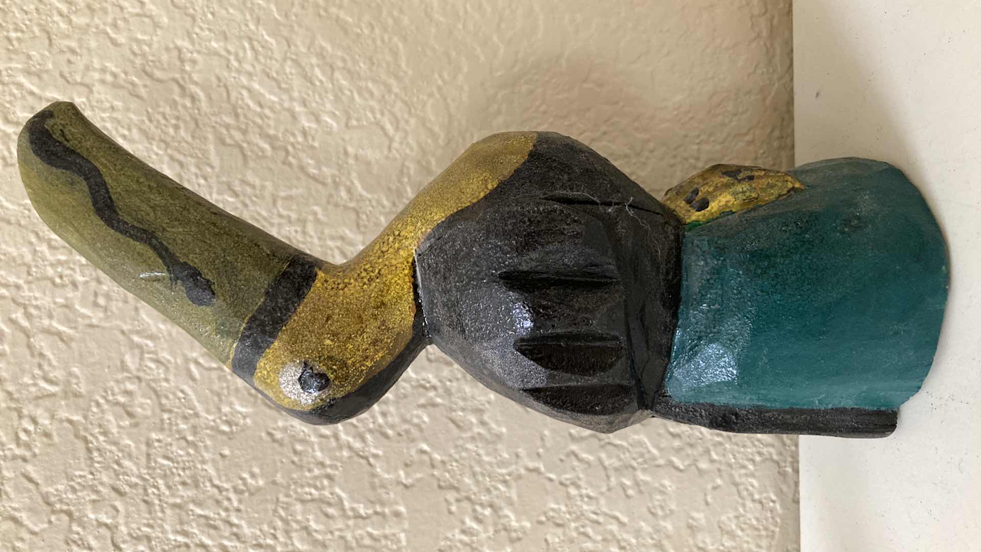 Photo 7 of HAND CARVED WOOD ROADRUNNER H3” & HANDCRAFTED WOOD TOUCAN H8” DECOR