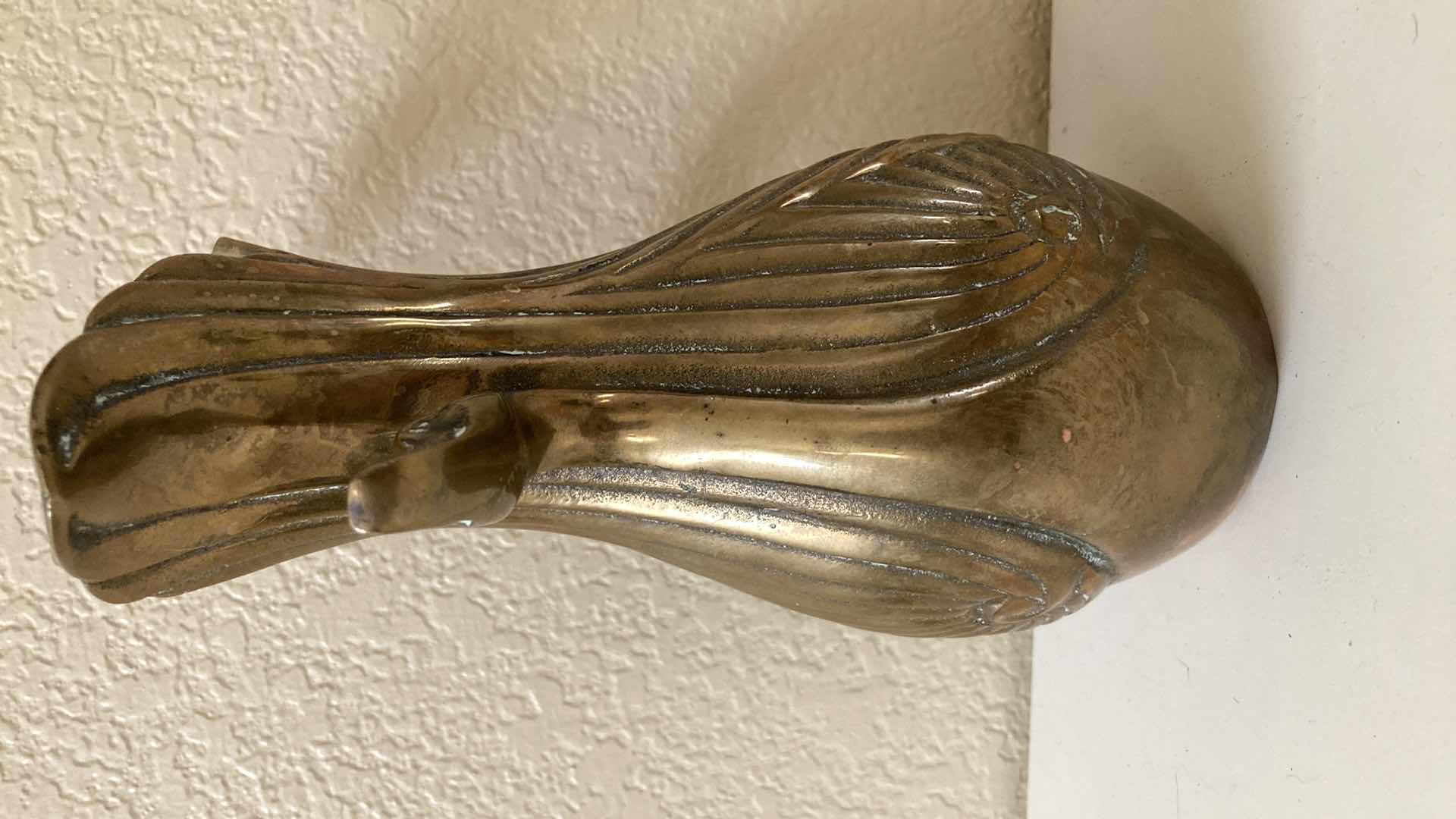 Photo 1 of BRASS DUCK THEMED VASE 6” X 7.75”