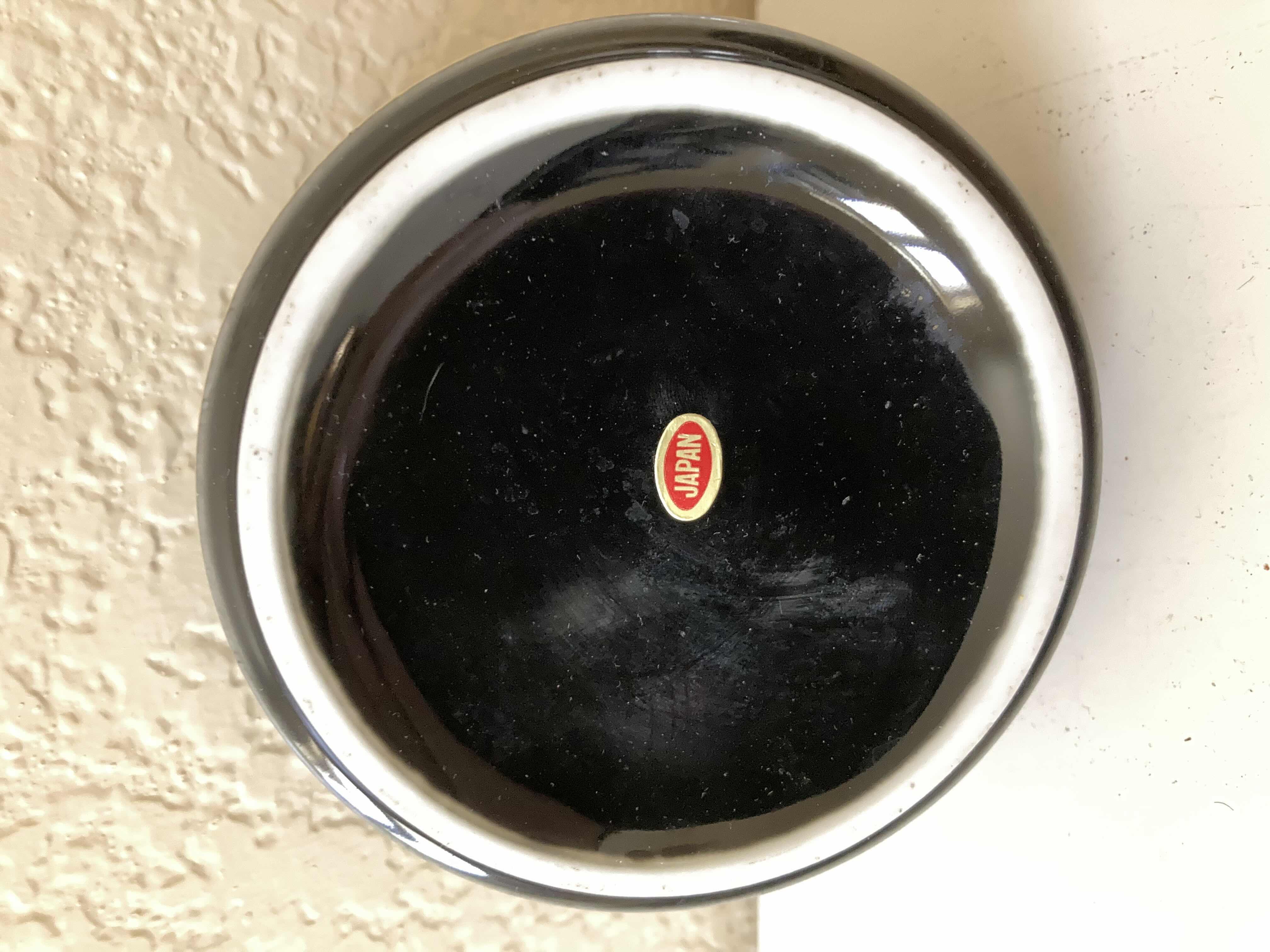 Photo 1 of ART OF CHOKIN PORCELAIN 24K PLATED GOLD TRIM TRINKET JAR MADE IN JAPAN 3.75” X 1.75”