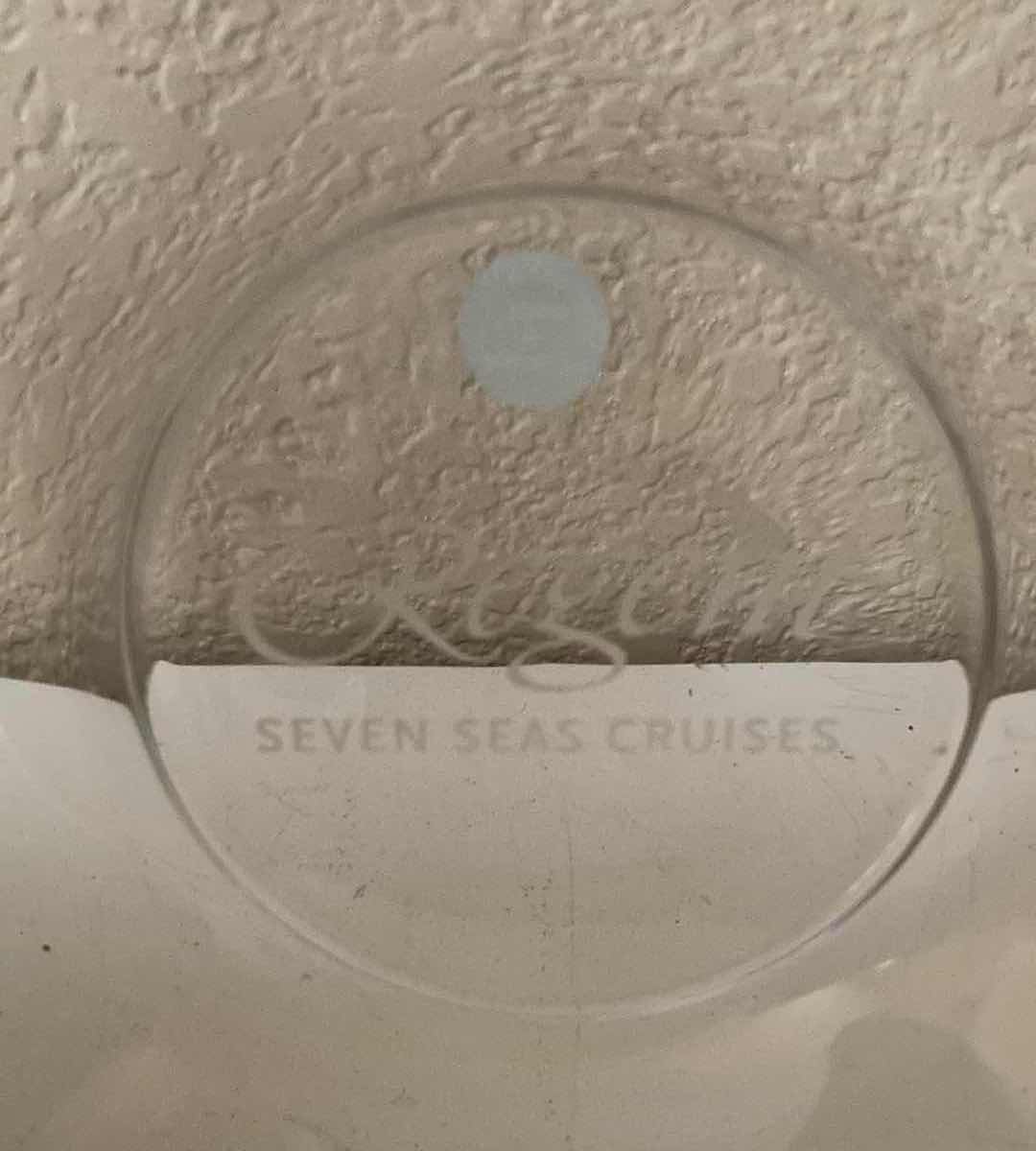 Photo 1 of TIFFANY & CO REGENT SEVEN SEAS CRUISES CRYSTAL BOWL W BOX 6.5” X 2.25”