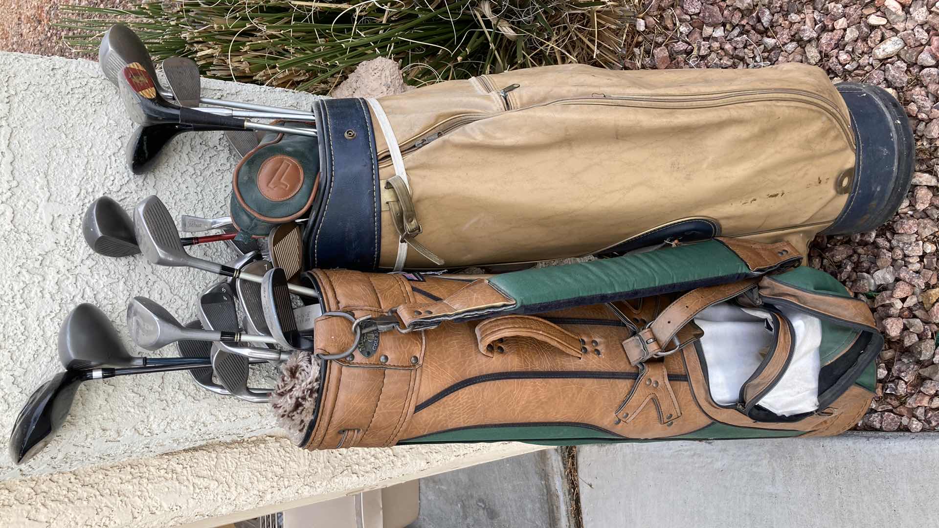 Photo 1 of GOLF BAGS W CLUBS- VARIOUS BRANDS