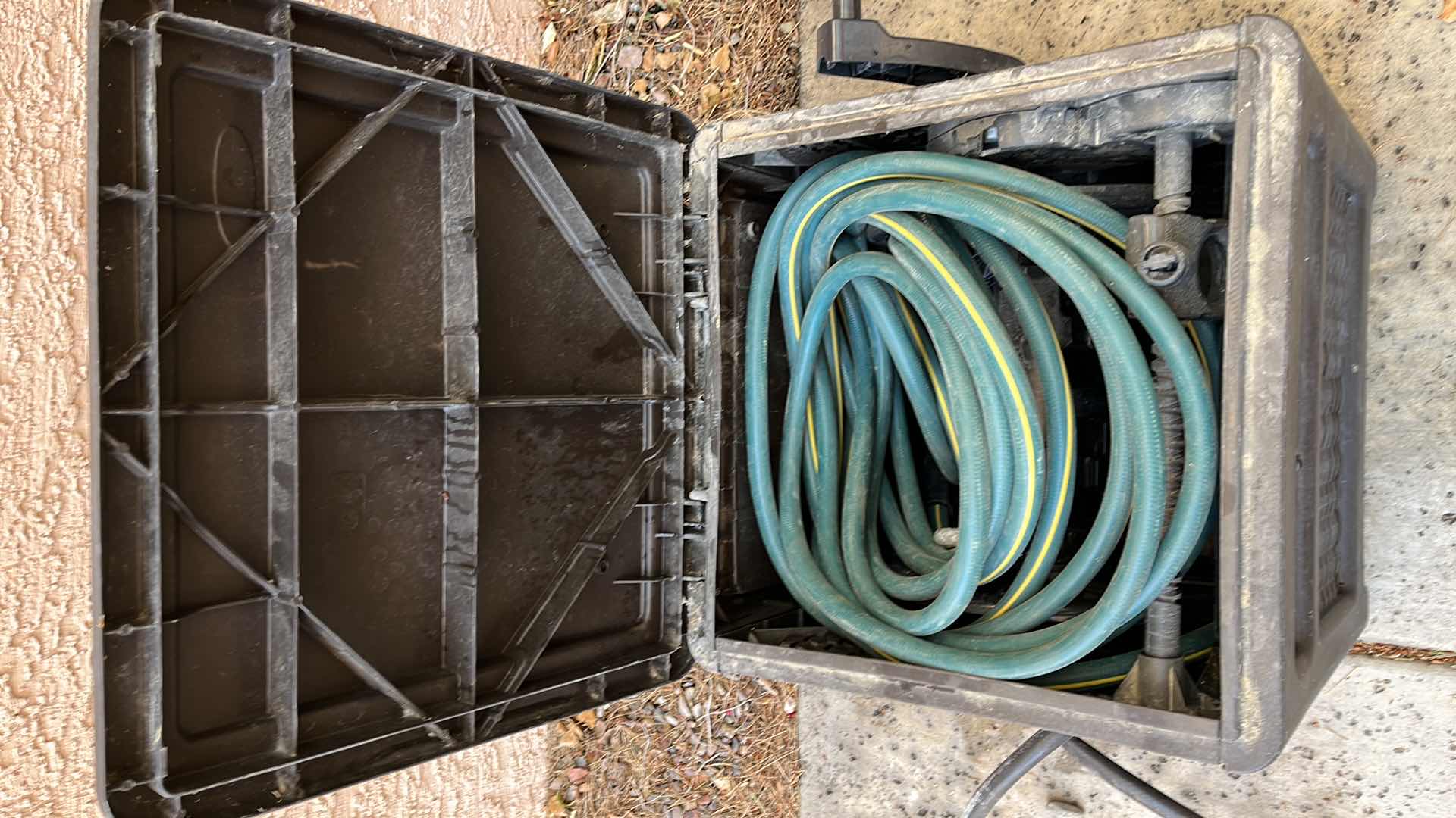 Photo 5 of SUNCAST ENCLOSED HOSE STORAGE W 50” GREEN HOSE