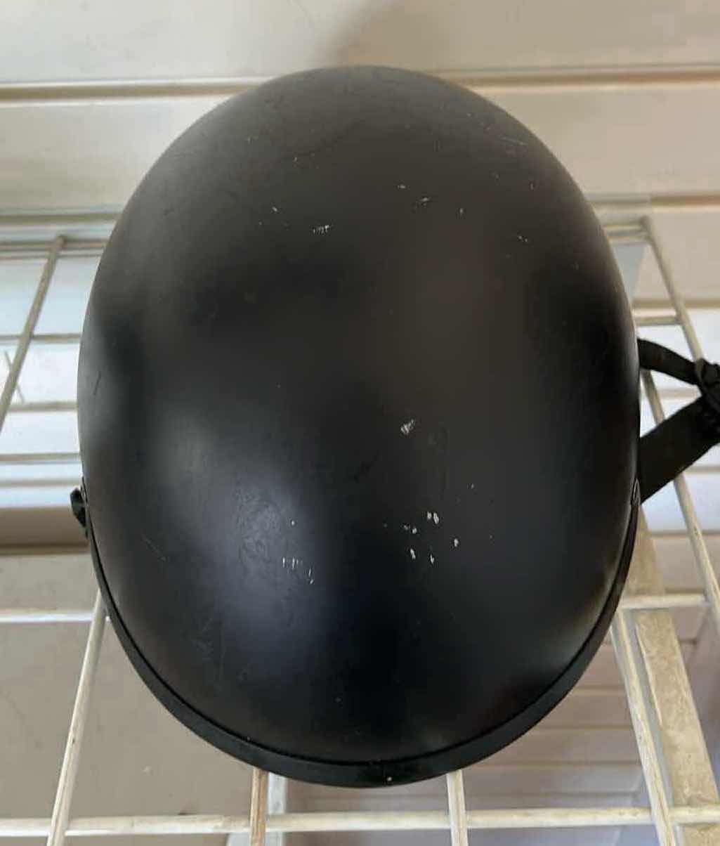 Photo 1 of BADASS MATTE BLACK MOTORCYCLE HELMET MENS LG