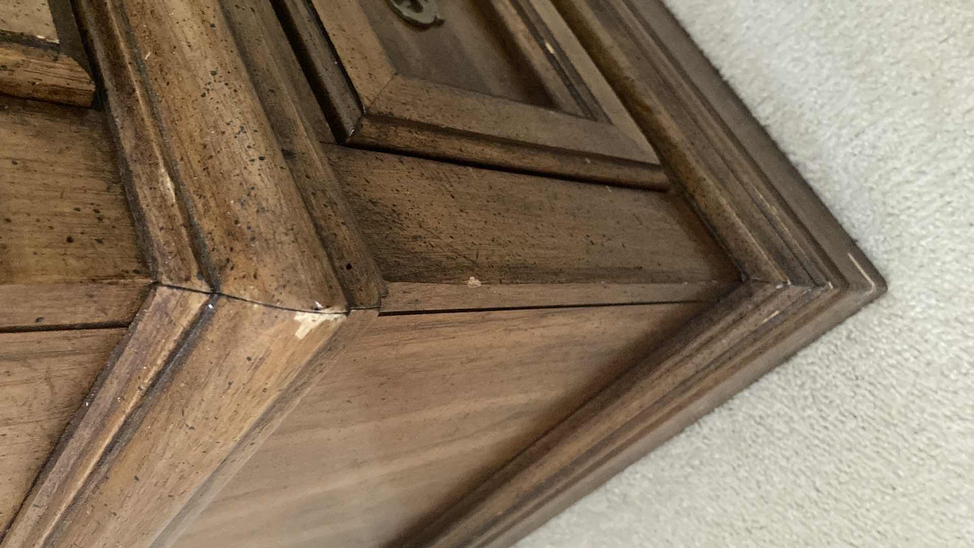 Photo 1 of ANTIQUE WOOD ARMOIRE 38” X 18” H58”