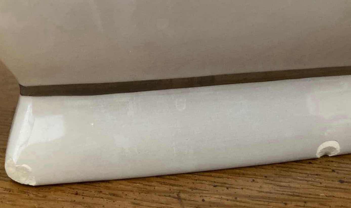 Photo 1 of PEARLESSENCE LILAC CERAMIC BATHROOM SET (WASTE BASKET, TISSUE HOLDER, SOAP HOLDER & DISPENSER)