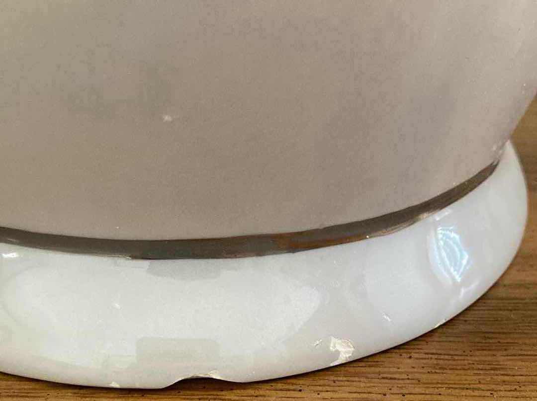 Photo 1 of PEARLESSENCE LILAC CERAMIC BATHROOM SET (WASTE BASKET, TISSUE HOLDER, SOAP HOLDER & DISPENSER)