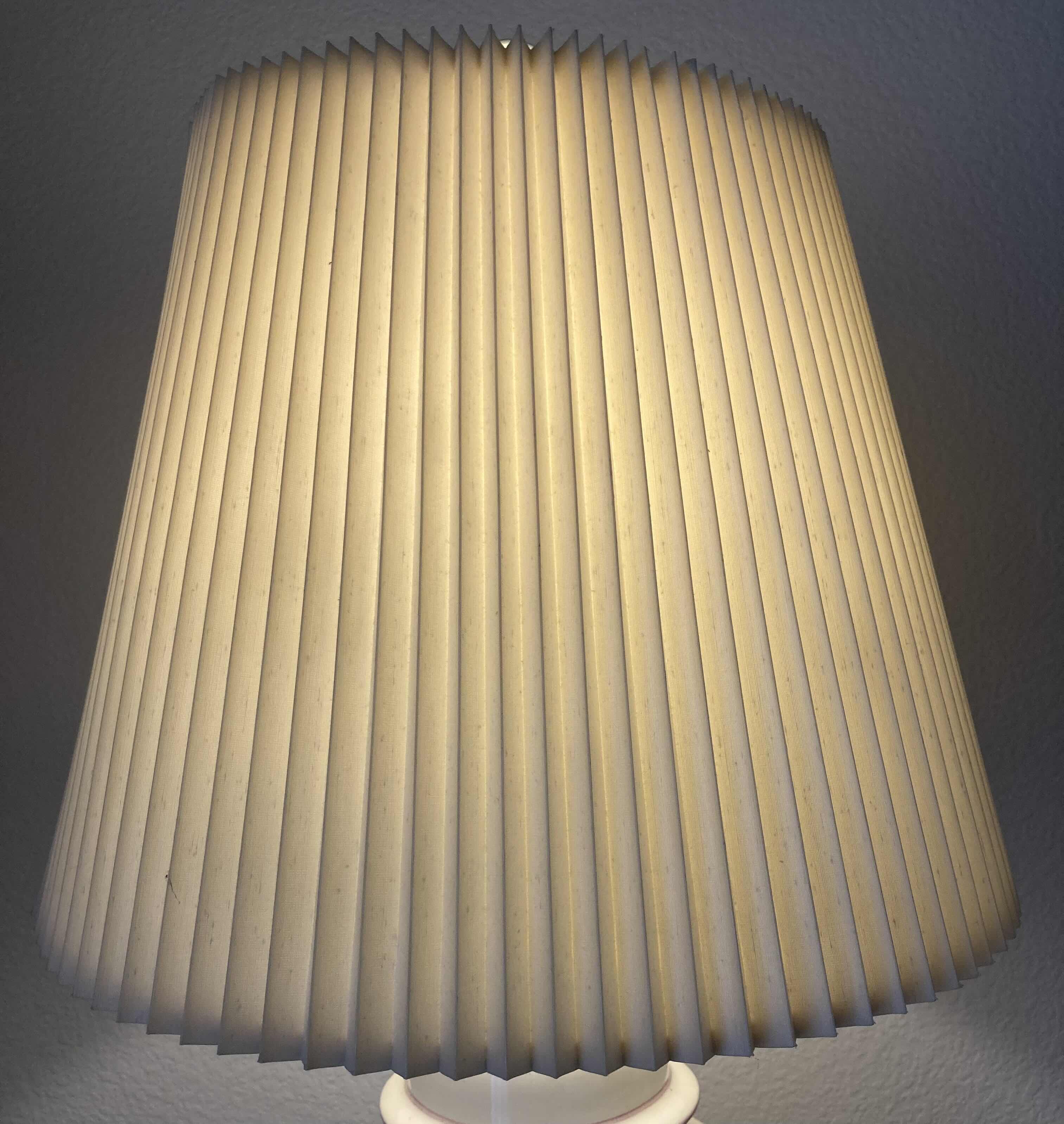 Photo 1 of PURPLE DAHLIA WHITE PORCELAIN TABLE LAMP H28.5”