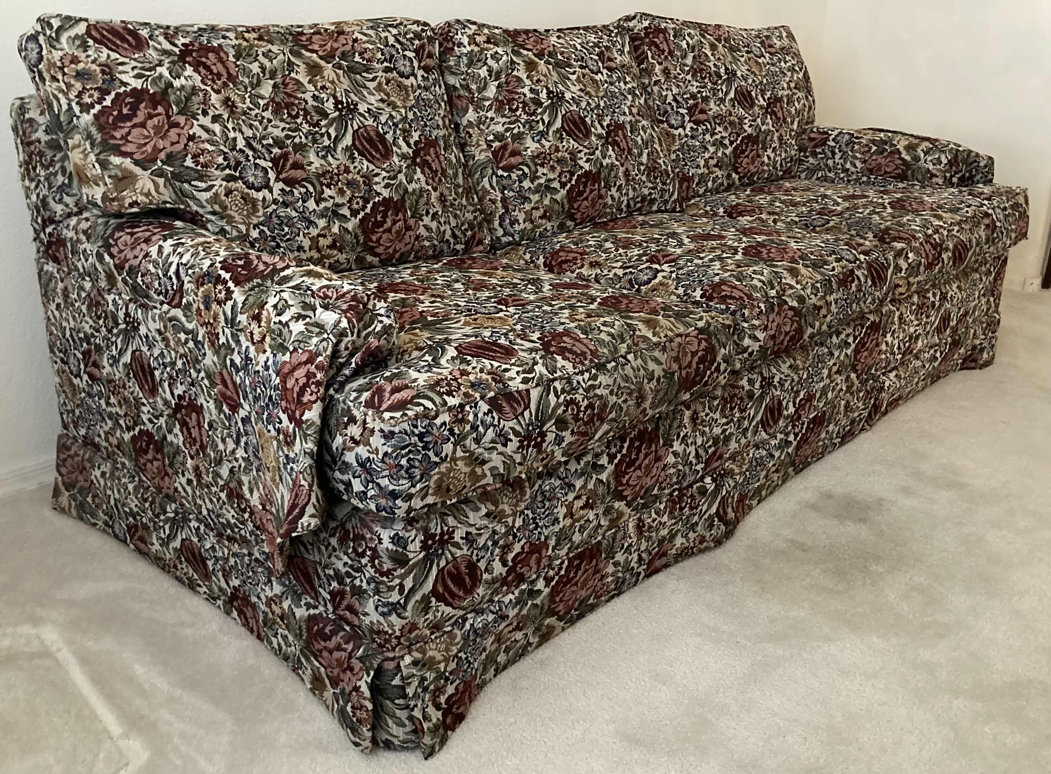 Photo 1 of FLORAL SOFA W PULL OUT MATTRESS 78” X 35” H30”