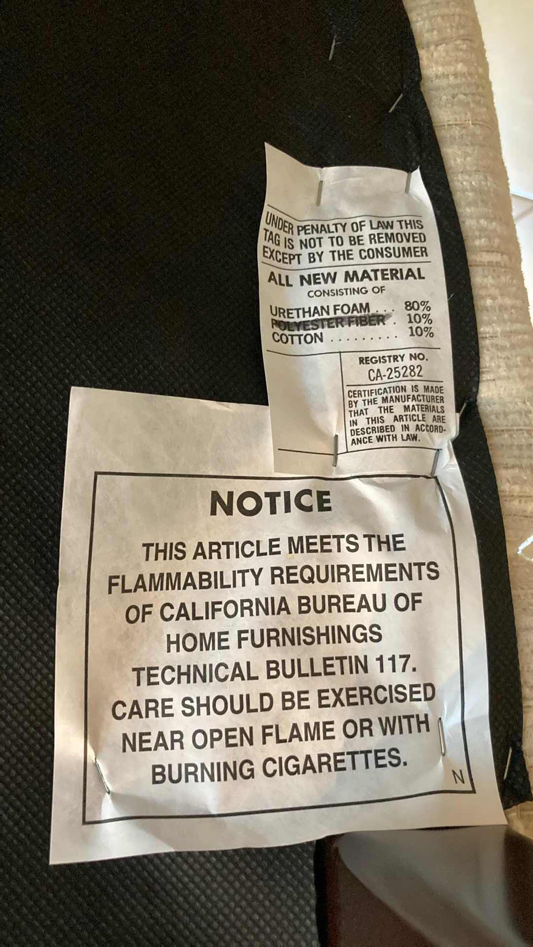 Photo 1 of BEIGE UPHOLSTERY SWIVEL CHAIR 24” X 24” H34”