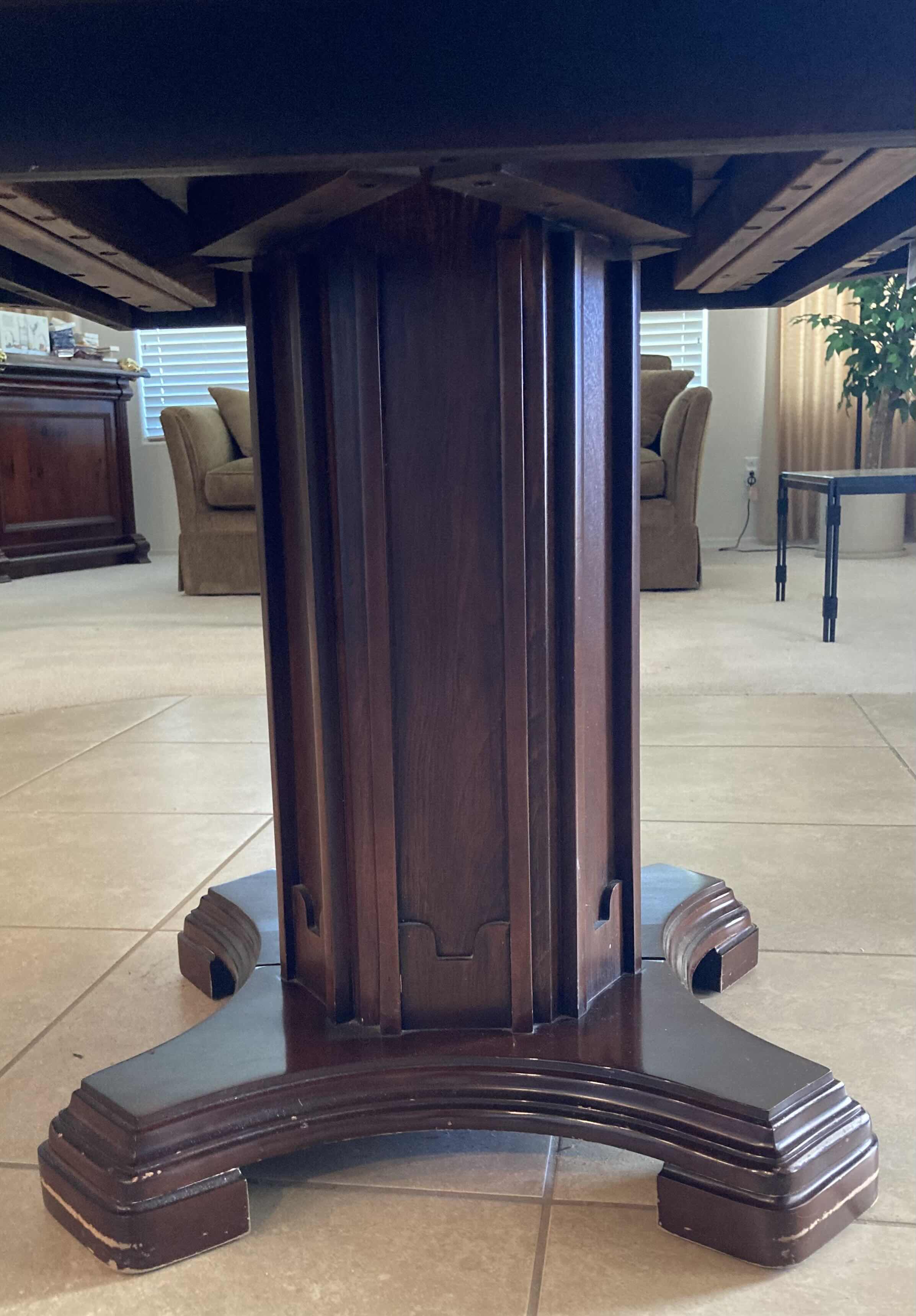 Photo 1 of SOLID WOOD DINING TABLE W EXTENSION 48” X 48” H28”