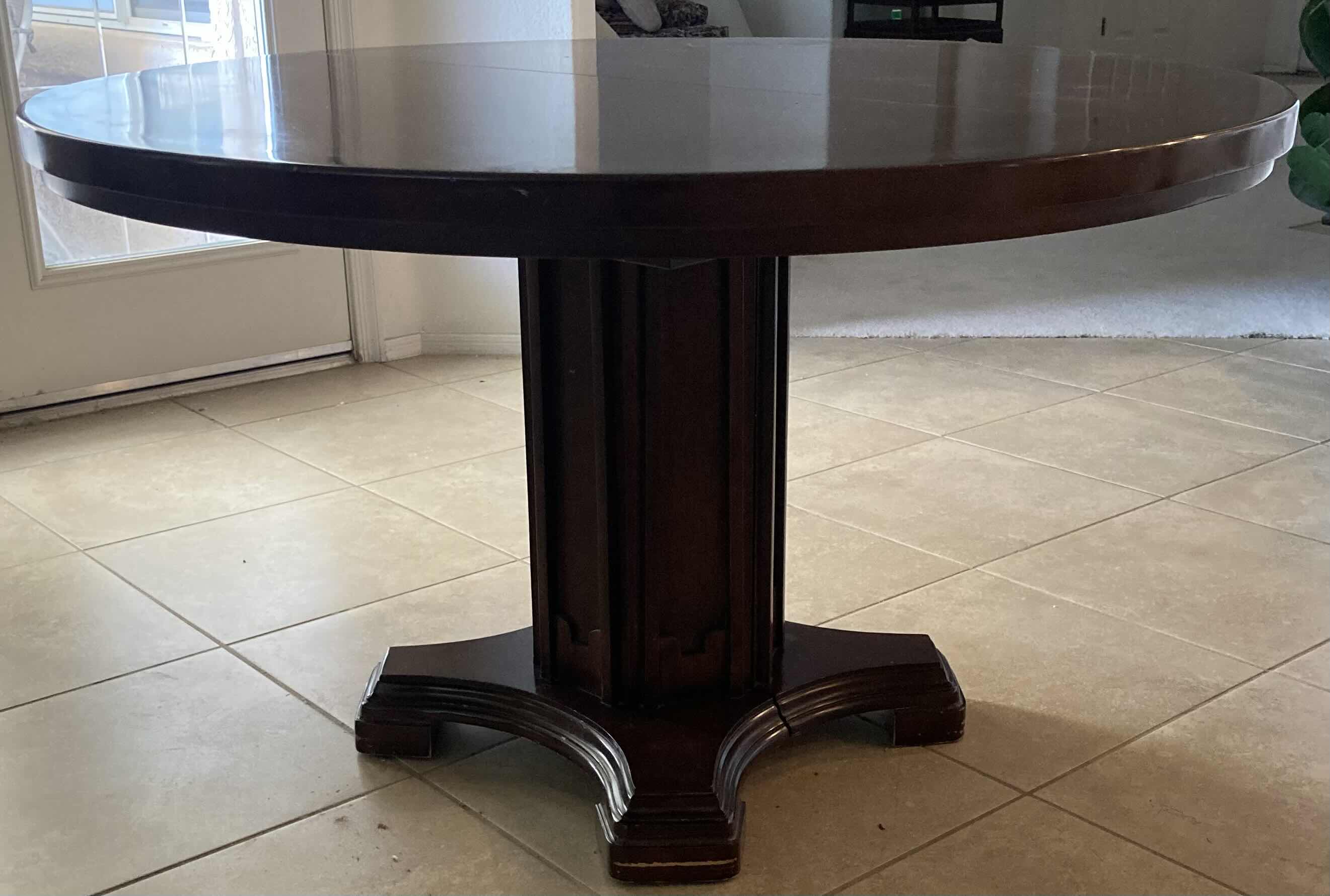 Photo 1 of SOLID WOOD DINING TABLE W EXTENSION 48” X 48” H28”