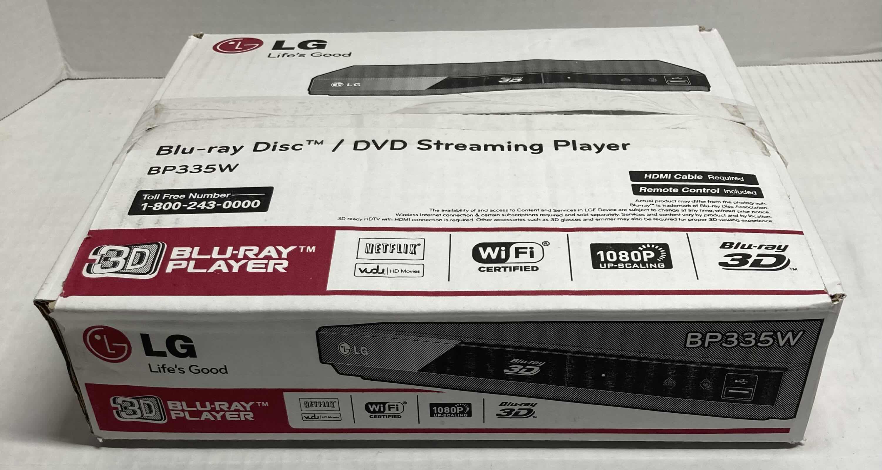 Photo 1 of LG 3D BLU RAY PLAYER MODEL BP335W
