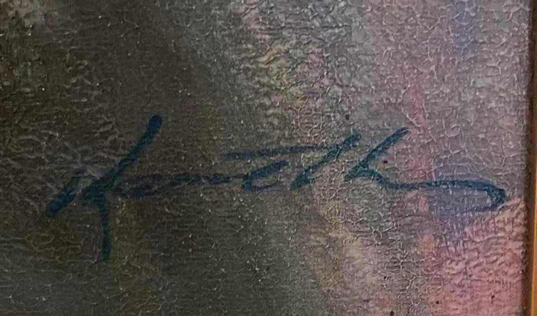 Photo 1 of FLORAL STILL LIFE OIL PAINTING SIGNED BY KENNETH FRAMED WALL ART 41.75” X 29.5”